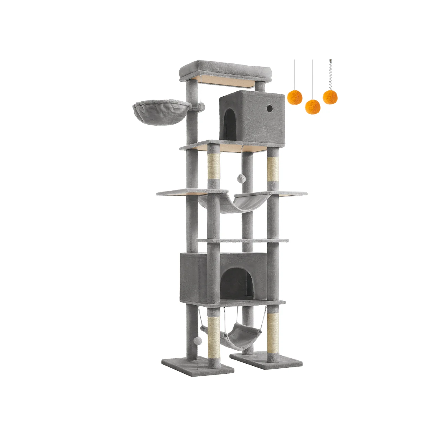 201 cm Tall Cat Tree XXL Large with Scratching Posts - Image 2