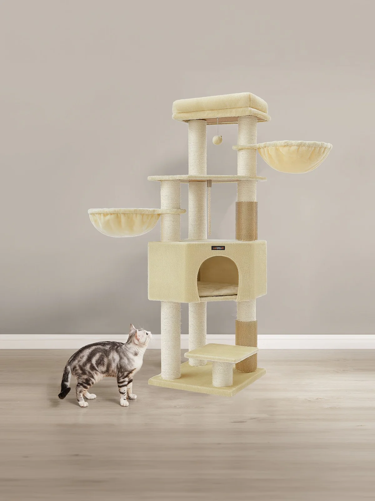 Heavy-Duty Cat Tower with 9 Scratching Posts - Image 4