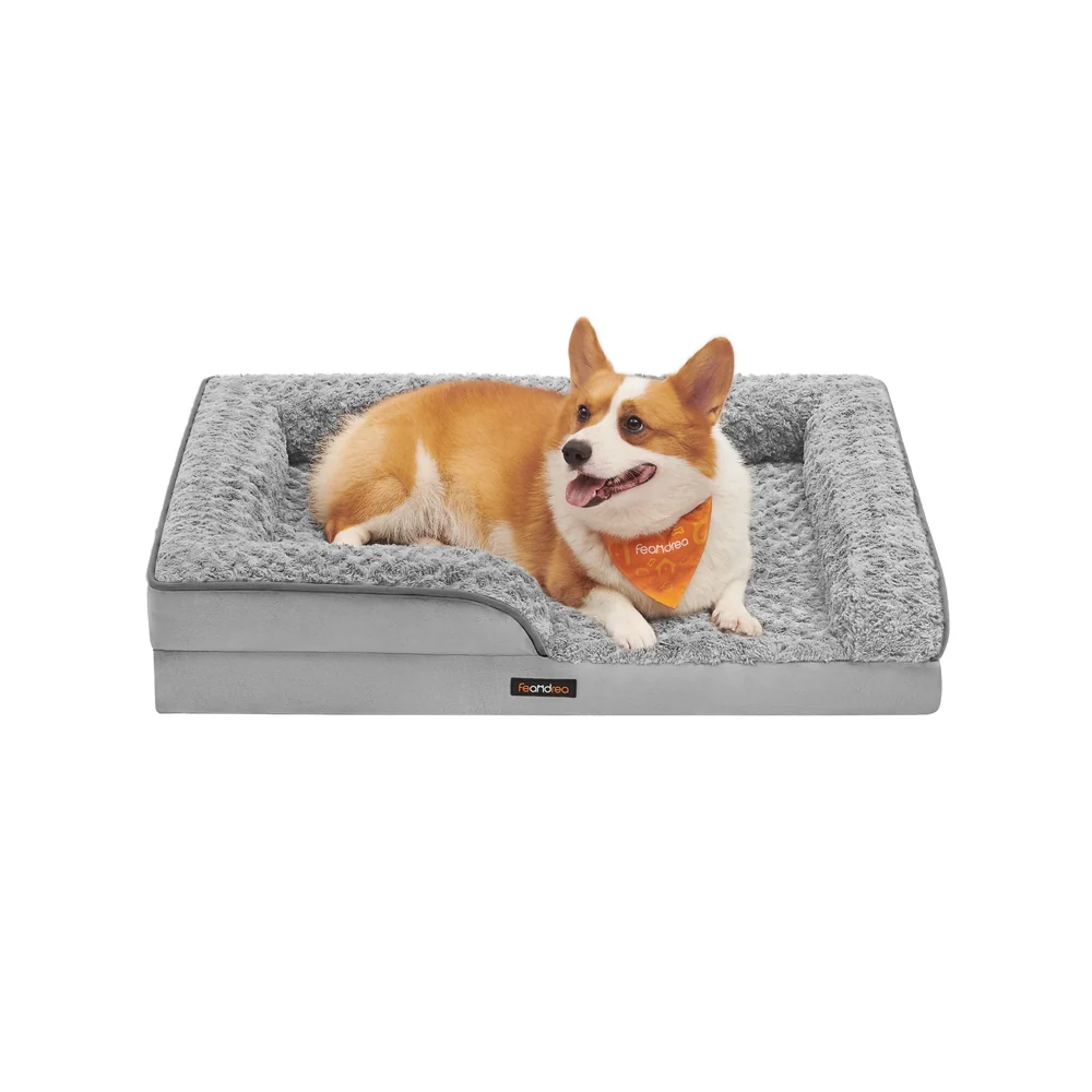 Memory Foam Dog Bed with Sides - Image 6