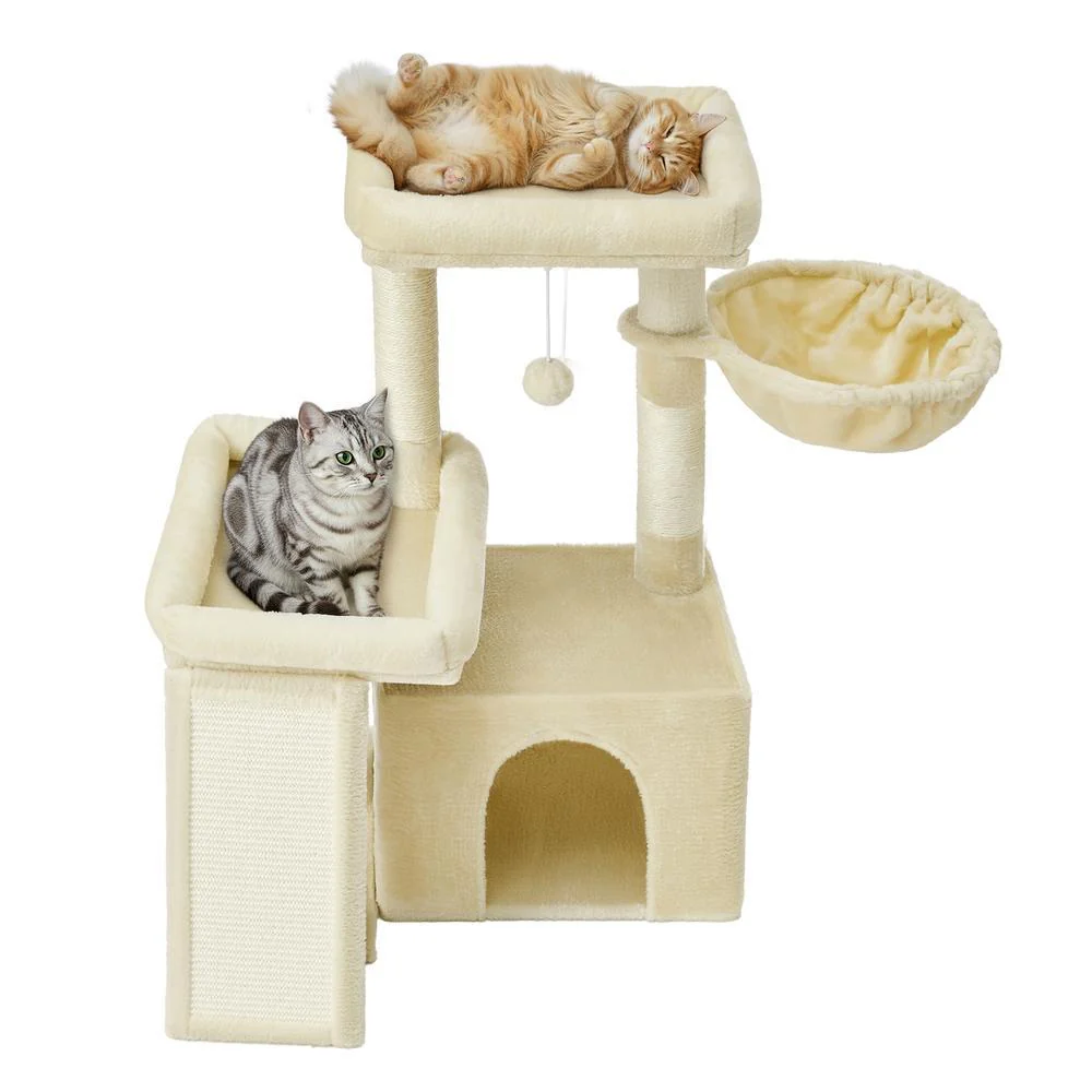 Multi-Level Cat Tree for Multiple Cats with Beds & Scratching Posts - Image 3