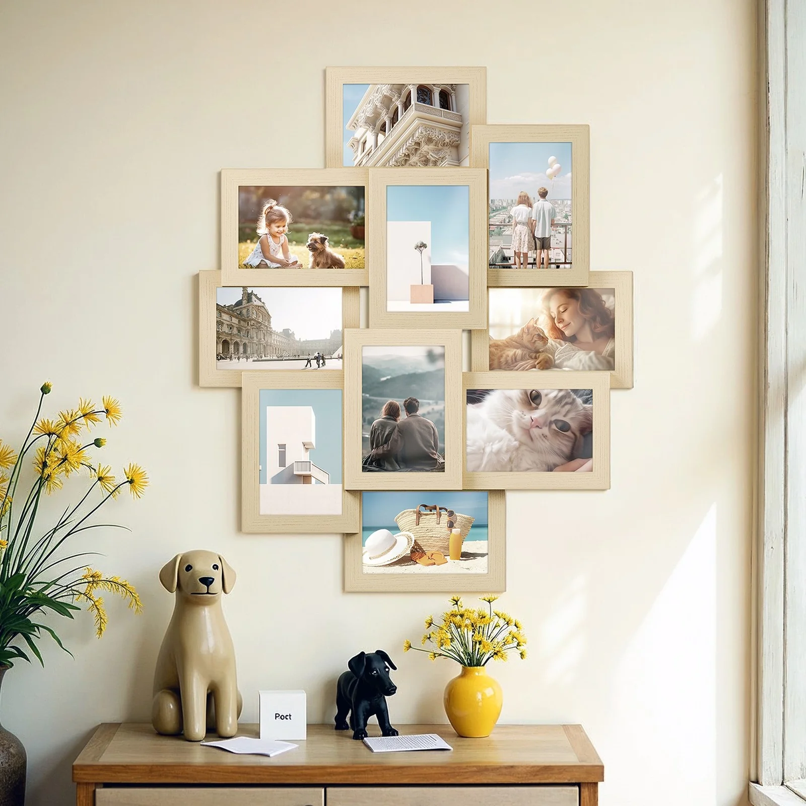 Picture Frames Collage, 10-Opening 4x6 Photo Collage Frame for Wall Decor, MDF - Image 3