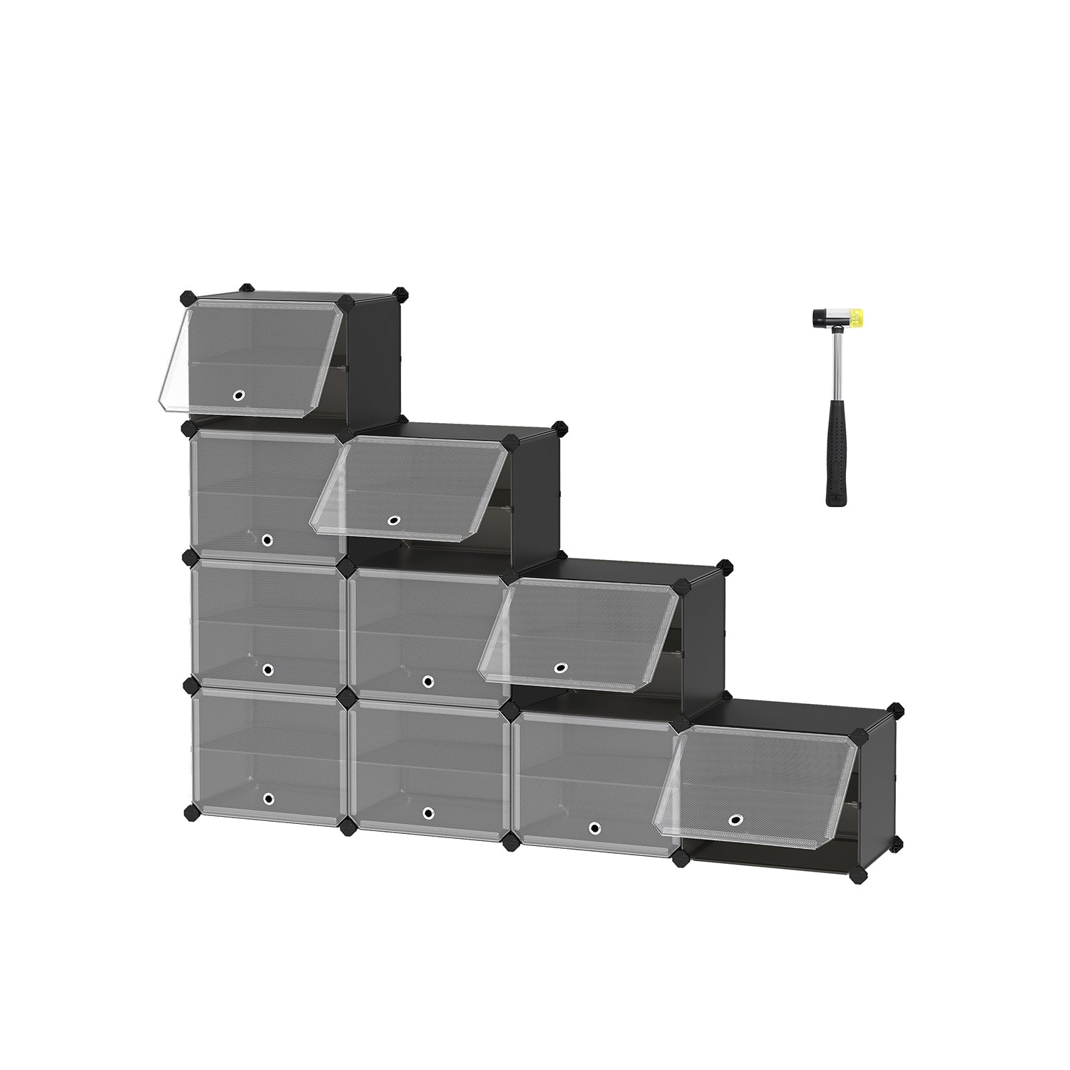 Interlocking Shoe Rack, Plastic Shoe Storage Cabinet