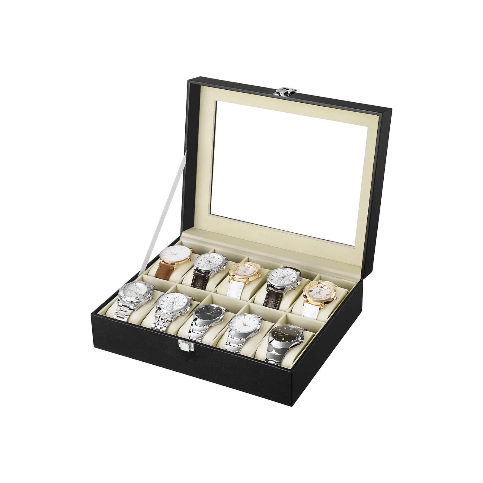 Watch Display Box with Removable Watch Pillows