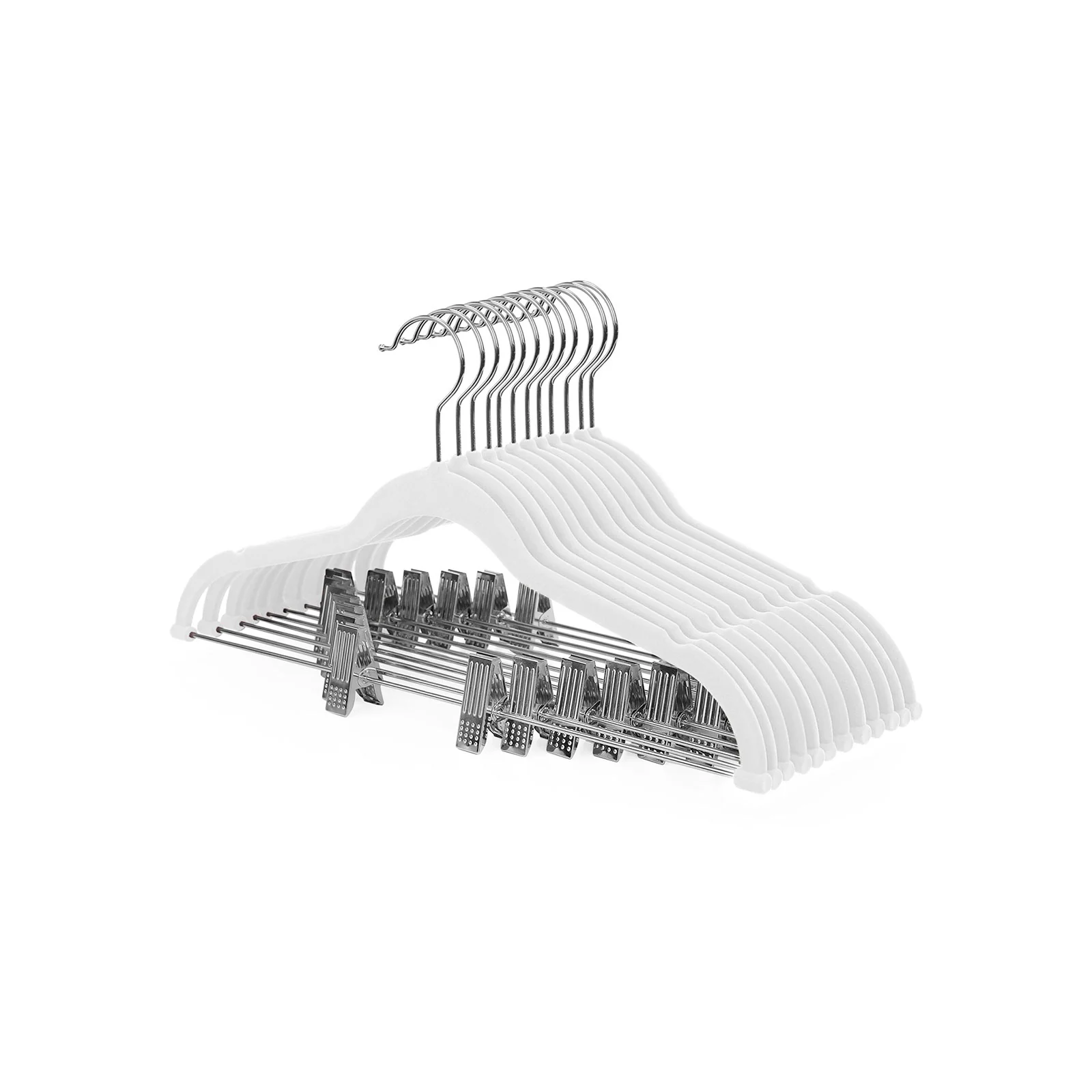 Velvet Hangers with Adjustable Clips