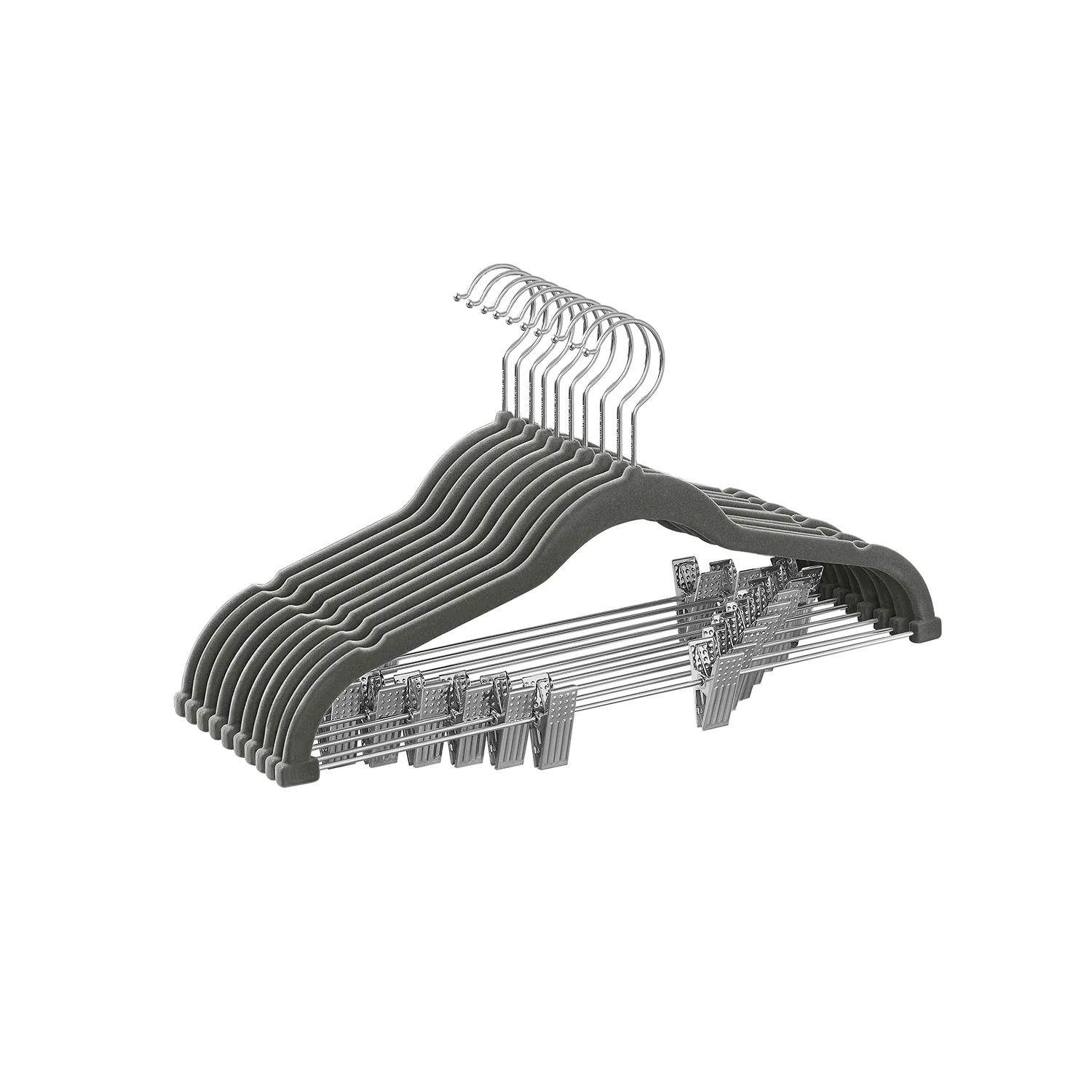 Velvet Hangers with Adjustable Clips - Image 4