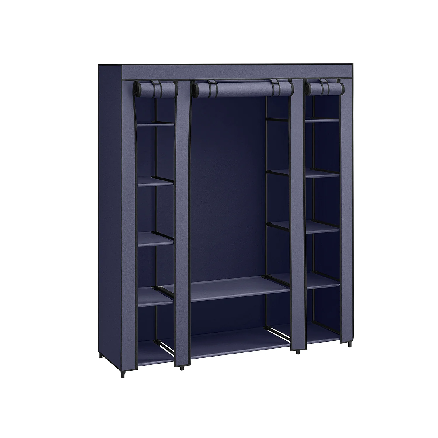 12 Shelves Canvas Wardrobe - Image 3
