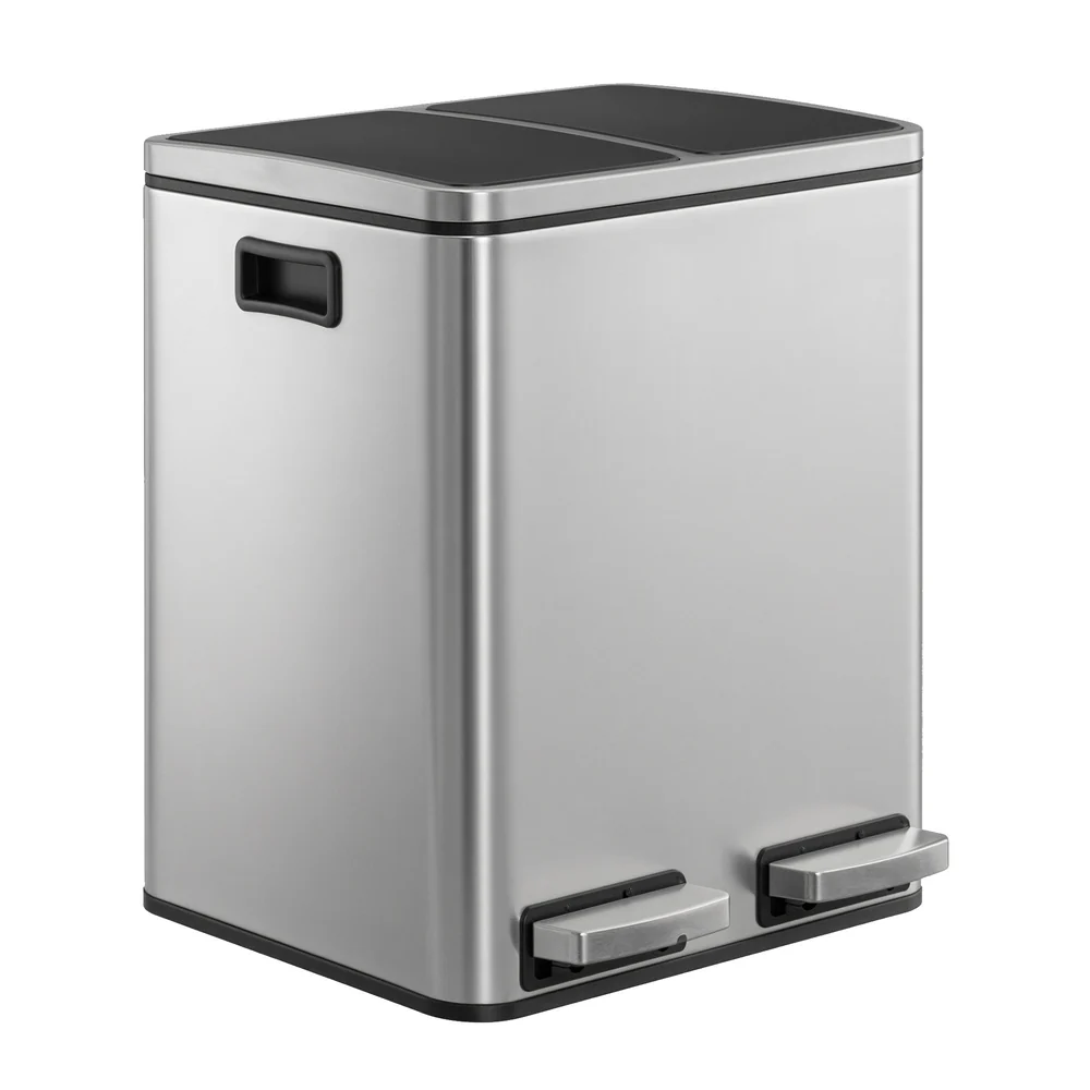2 x 15 L Double Kitchen Bin With Inner Buckets - Image 2