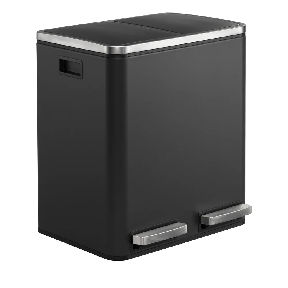 2 x 15 L Double Kitchen Bin With Inner Buckets - Image 3