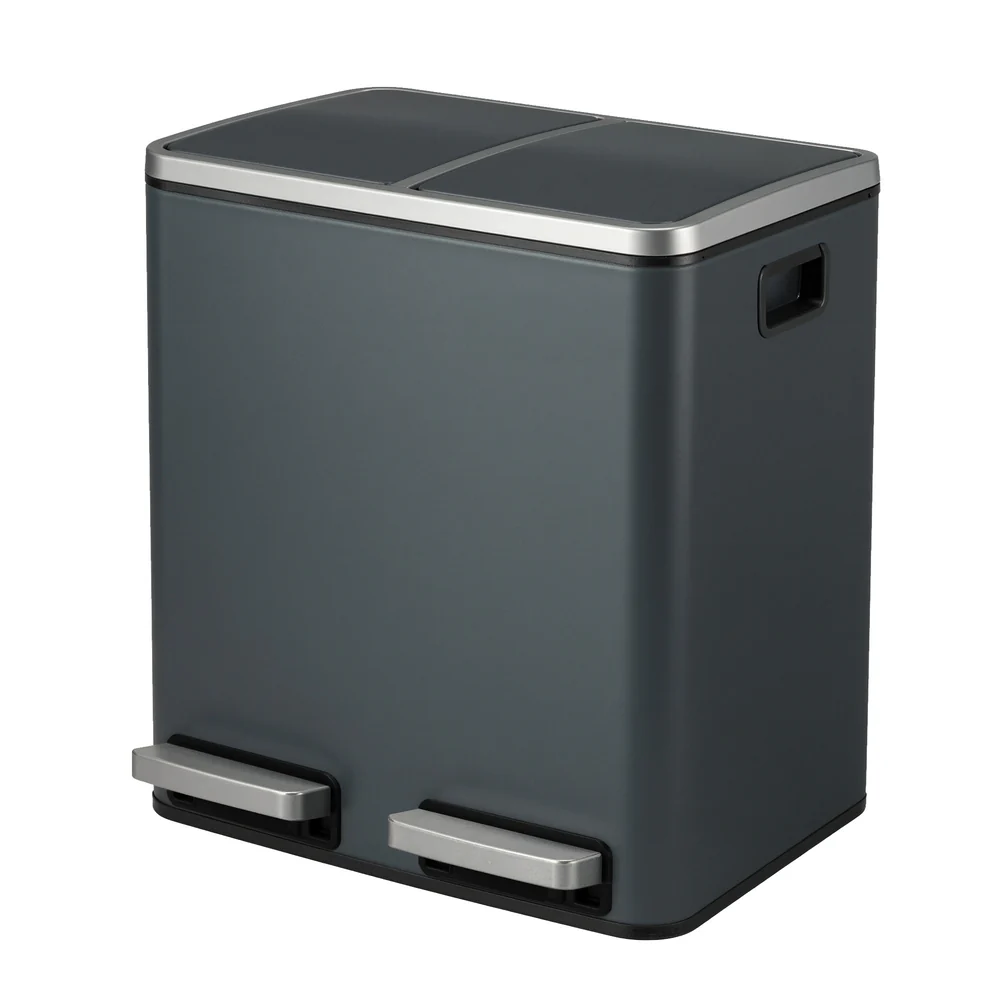 2 x 15 L Double Kitchen Bin With Inner Buckets - Image 4