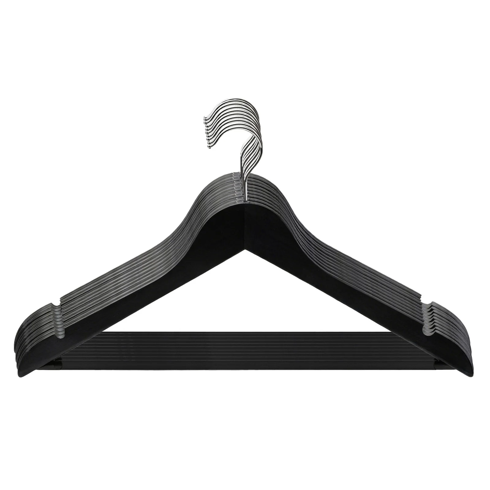 Wooden Hangers, Set of 10, Solid Wood Coat Hangers, Notches