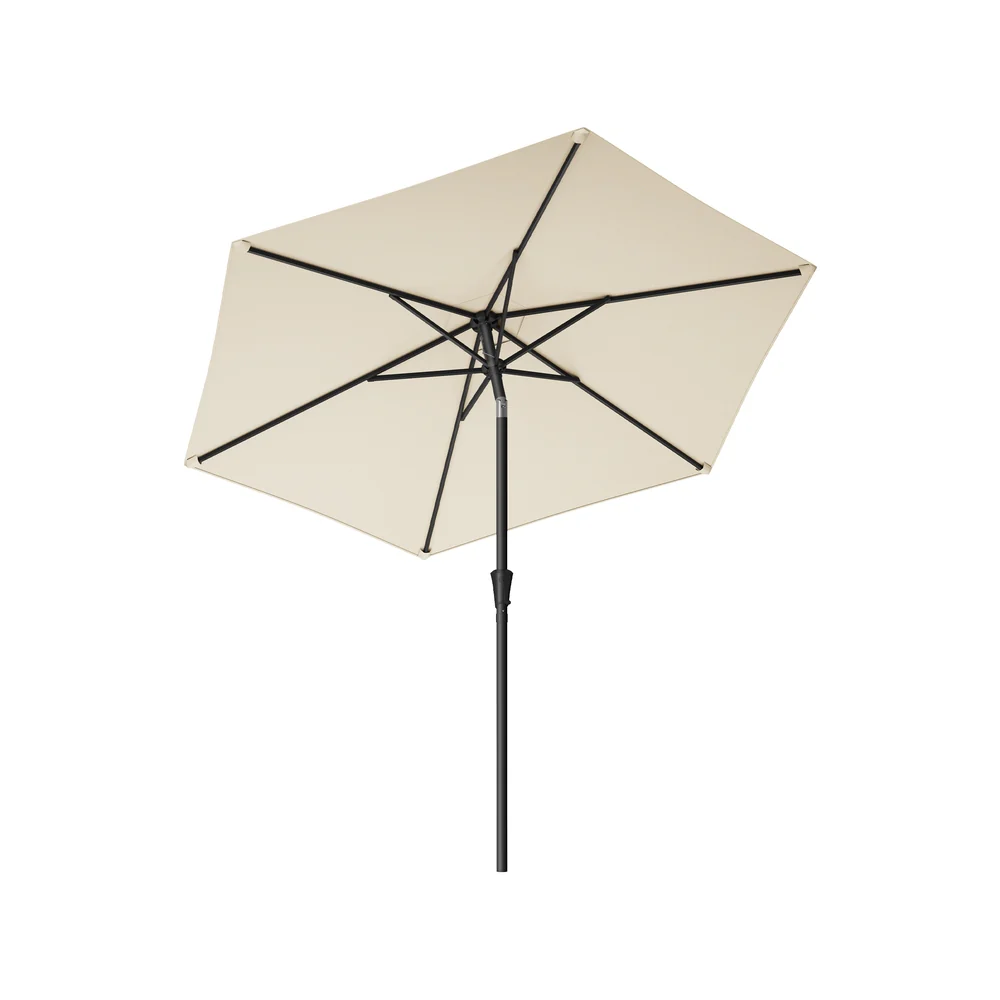 2.7 m Garden Parasol Umbrella Grey - Image 2