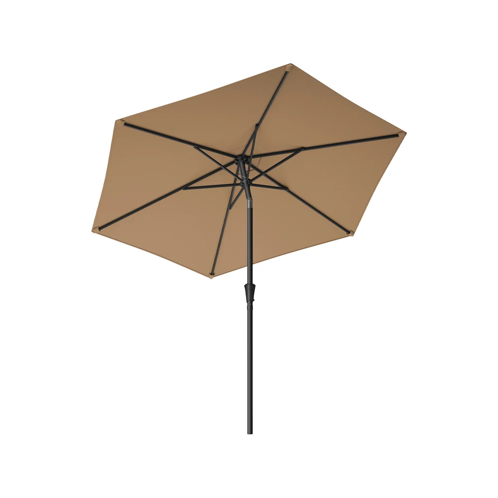 2.7 m Garden Parasol Umbrella Grey - Image 3