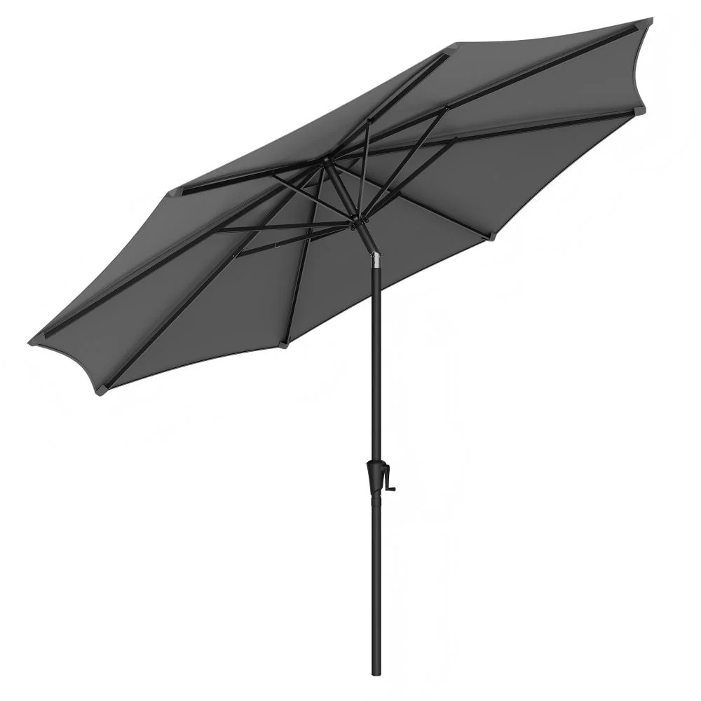 2.7 m Garden Parasol Umbrella Grey - Image 4