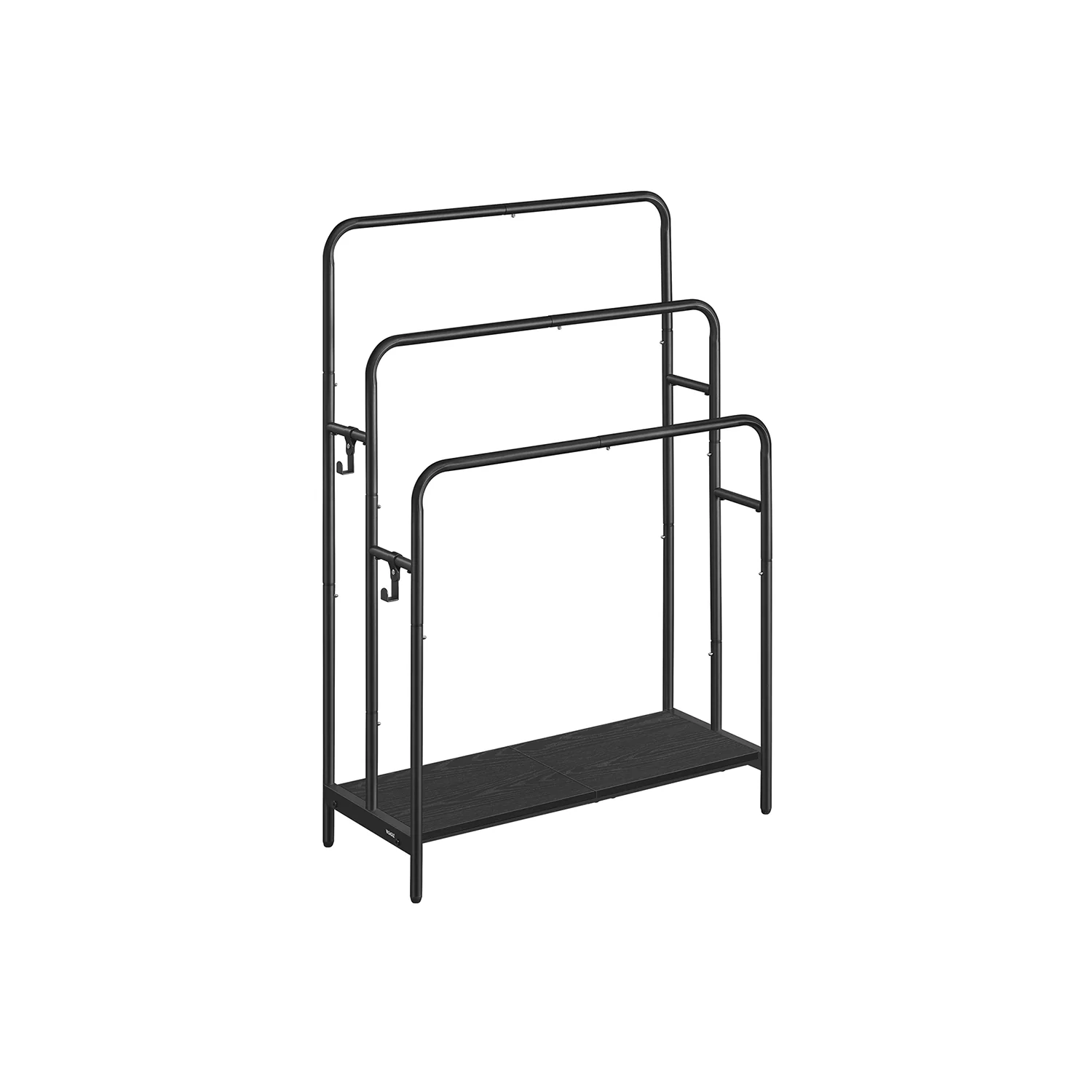 3-Bar Towel Holder with 2 Hooks