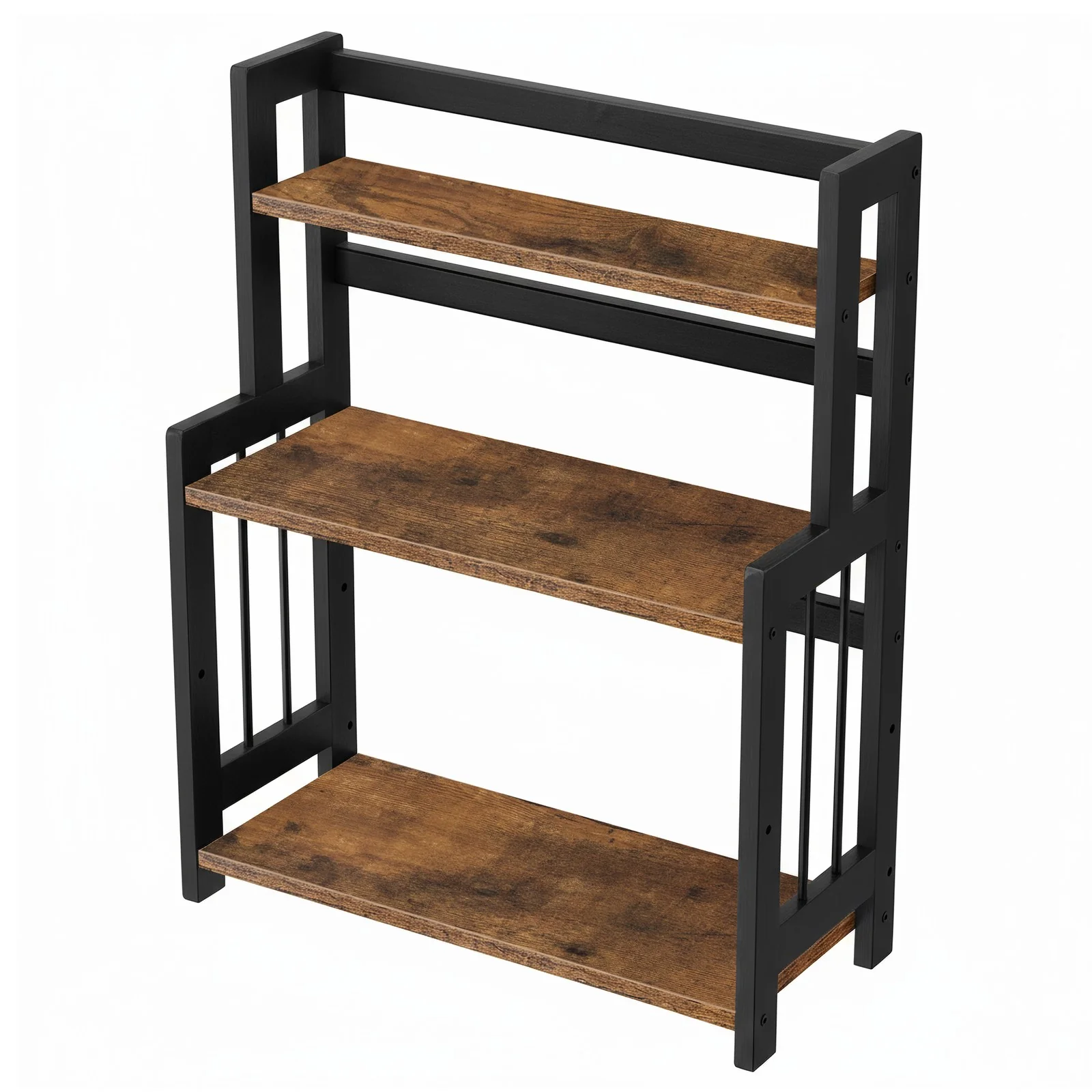 3-Tier Countertop Spice Rack with Bamboo Frame - Image 2