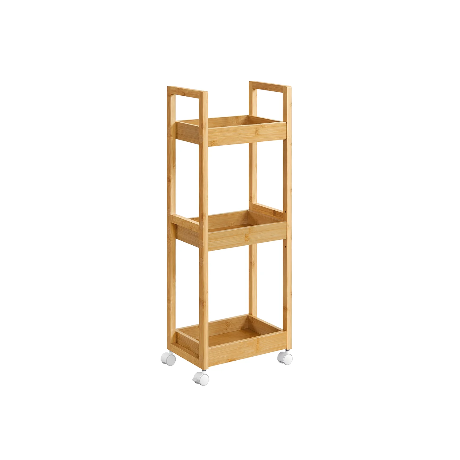 3-Tier Small Shelf Storage Unit on Wheels - Image 3