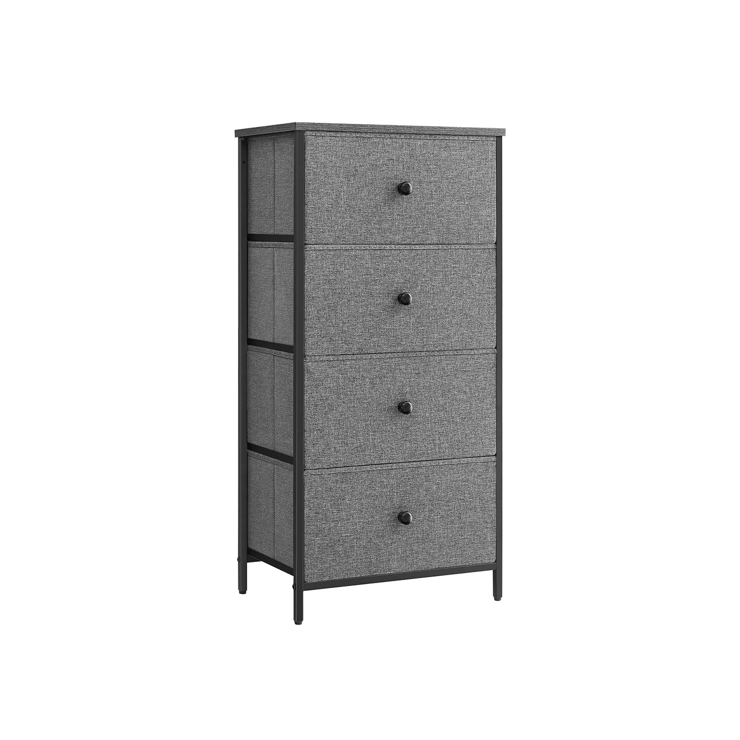 Tall and Slim Chest of 4 Fabric Drawers - Image 4