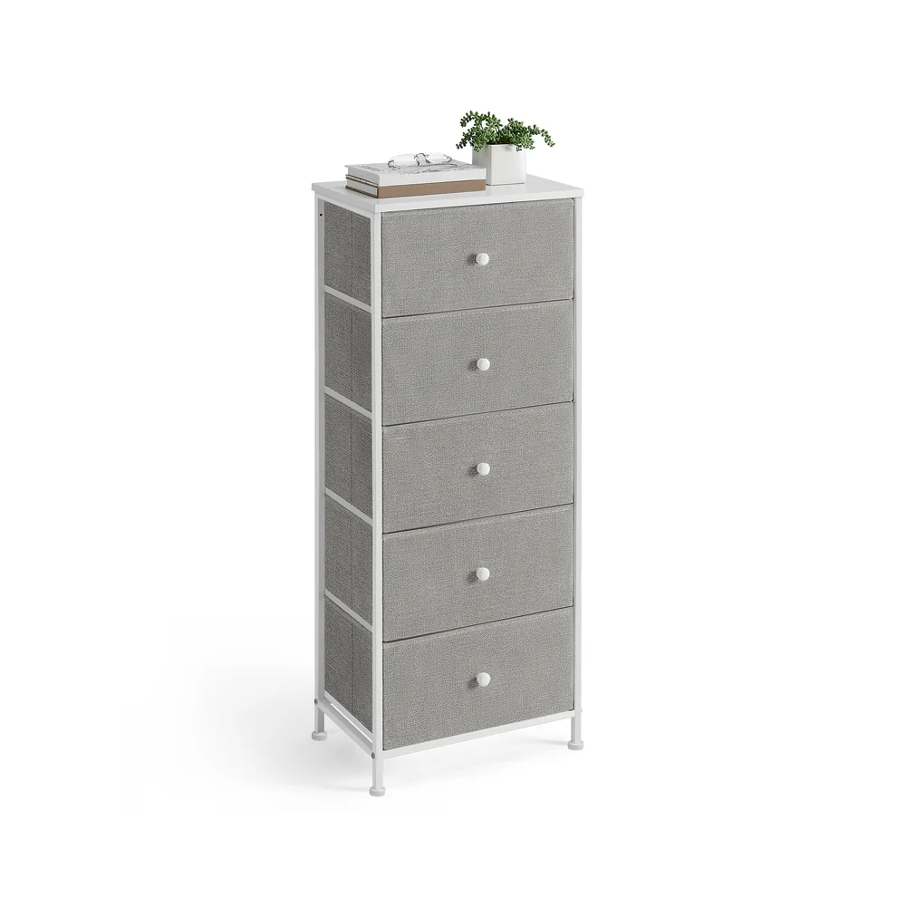 Tall and Slim Chest of 4 Fabric Drawers - Image 6