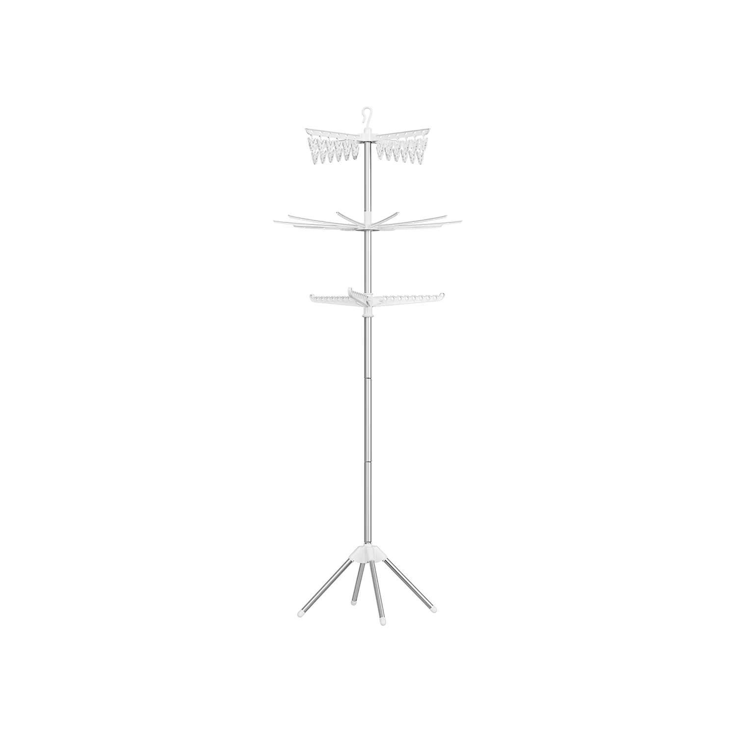 4-Leg Folding Clothes Airer with 11 Arms