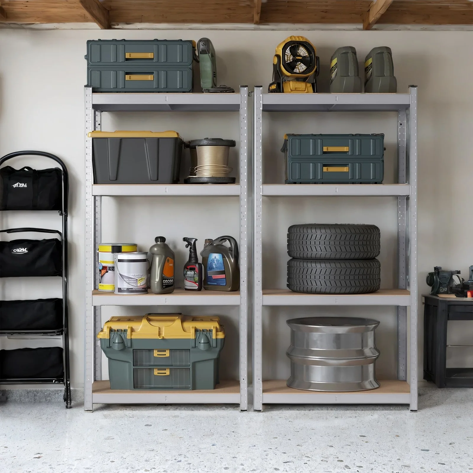 4-Tier Shelving Unit, Steel Shelving Unit for Storage, for Garage - Image 2