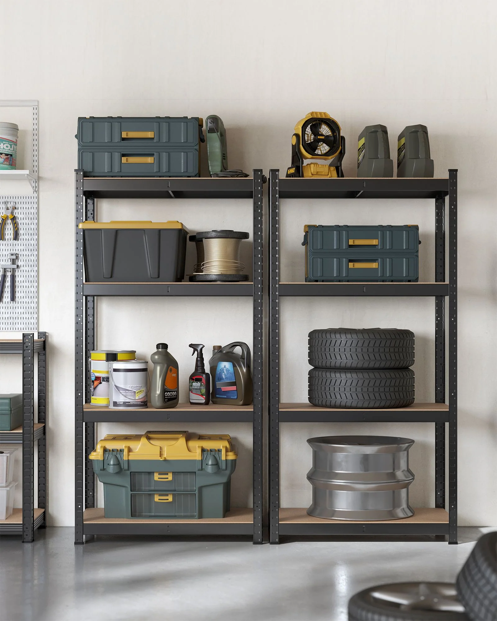 4-Tier Shelving Unit, Steel Shelving Unit for Storage, for Garage - Image 6