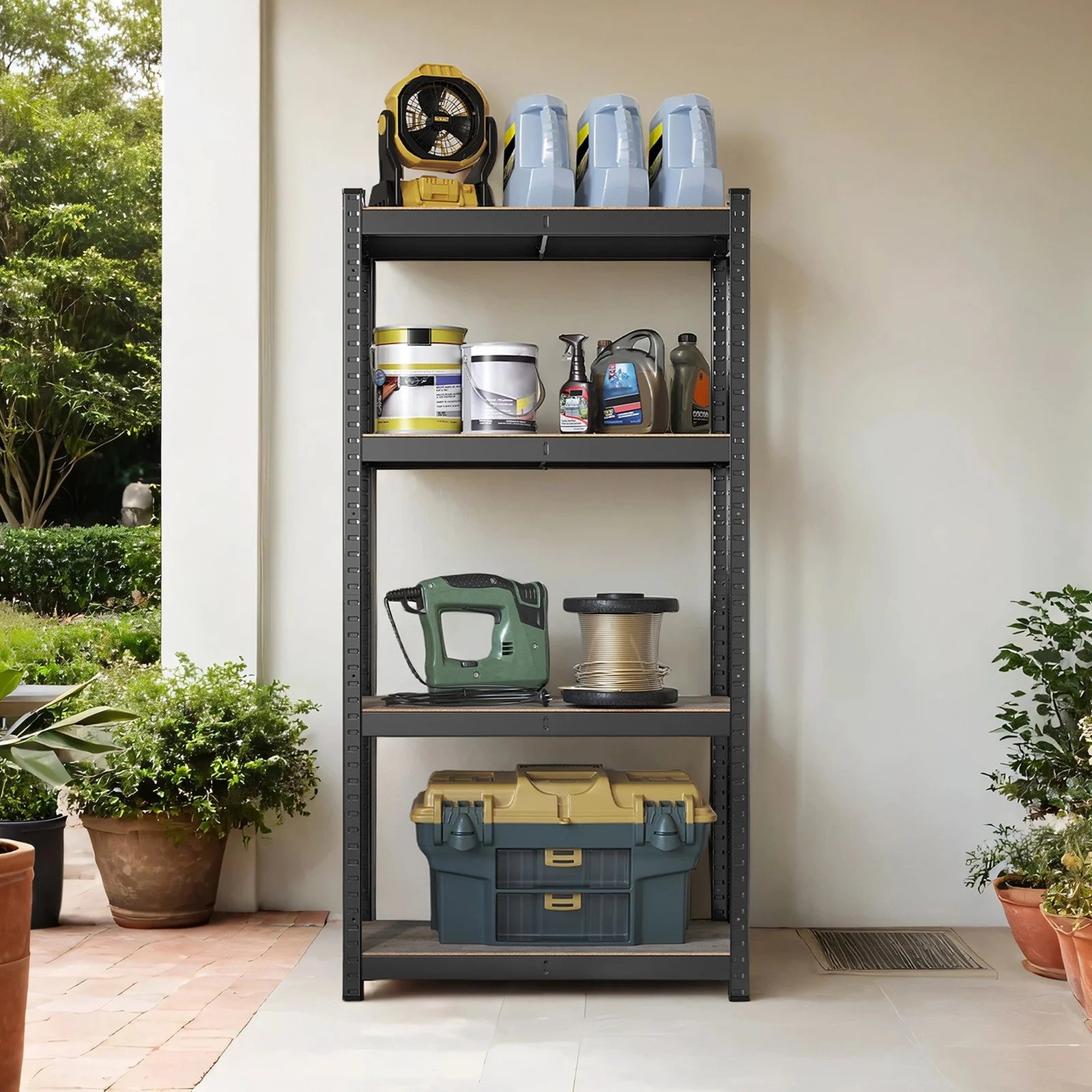 4-Tier Shelving Unit, Steel Shelving Unit for Storage, for Garage - Image 7