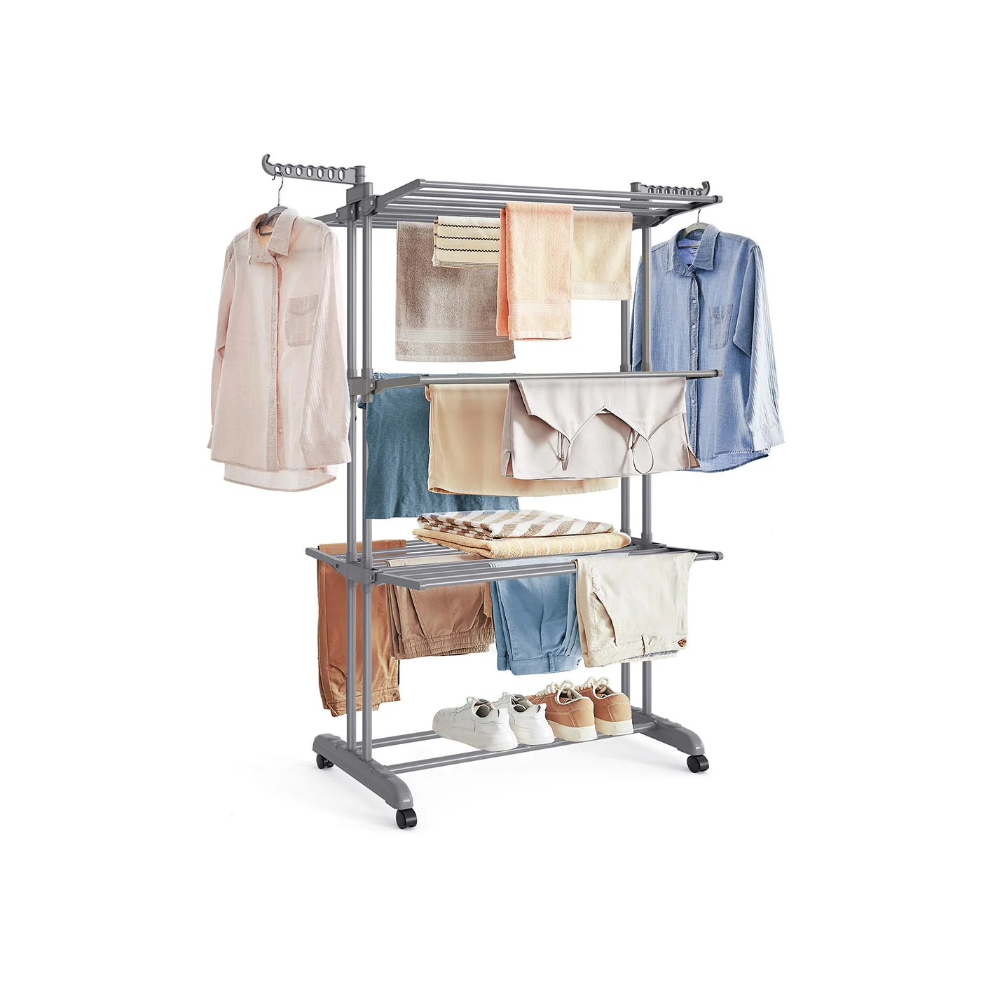 4-Tier Large Foldable Clothes Airer