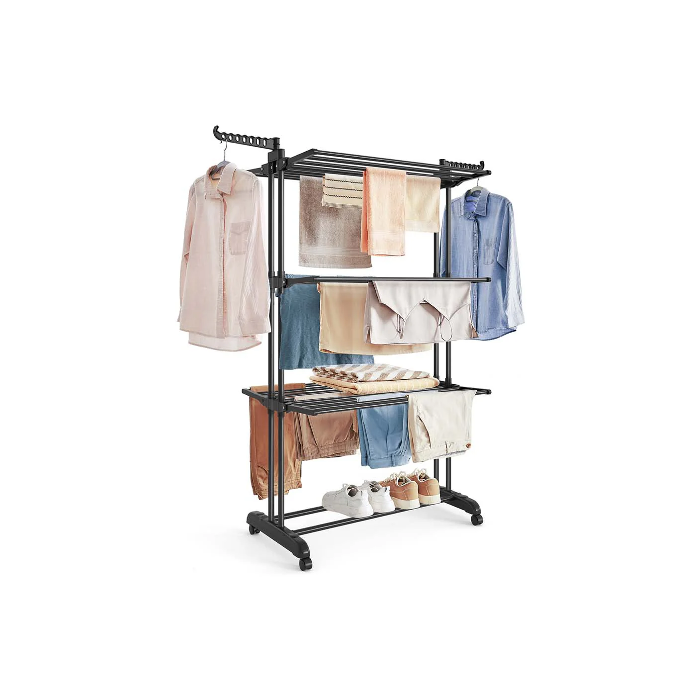 4-Tier Large Foldable Clothes Airer - Image 3