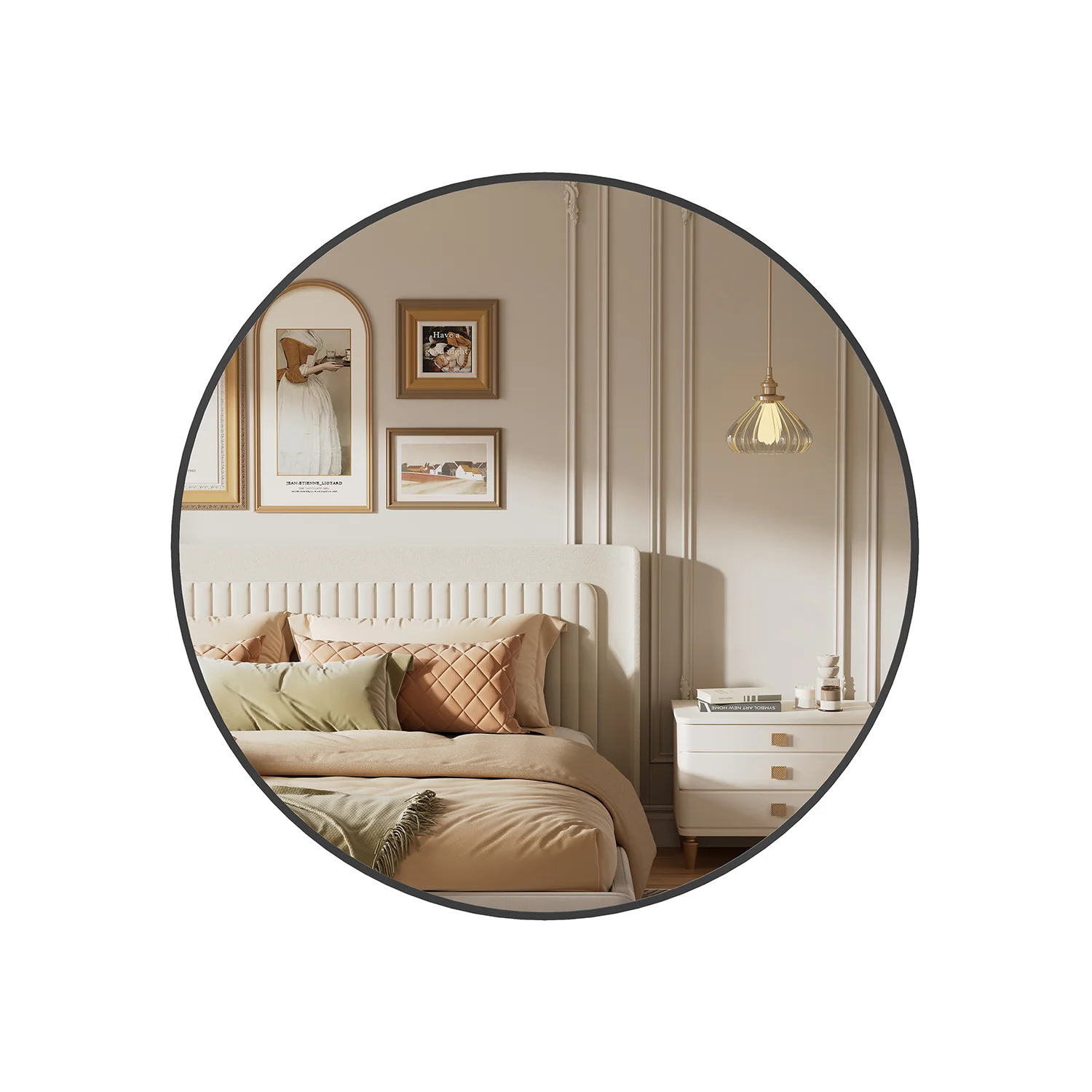Wall-Mounted Round Bathroom Mirror - Image 2