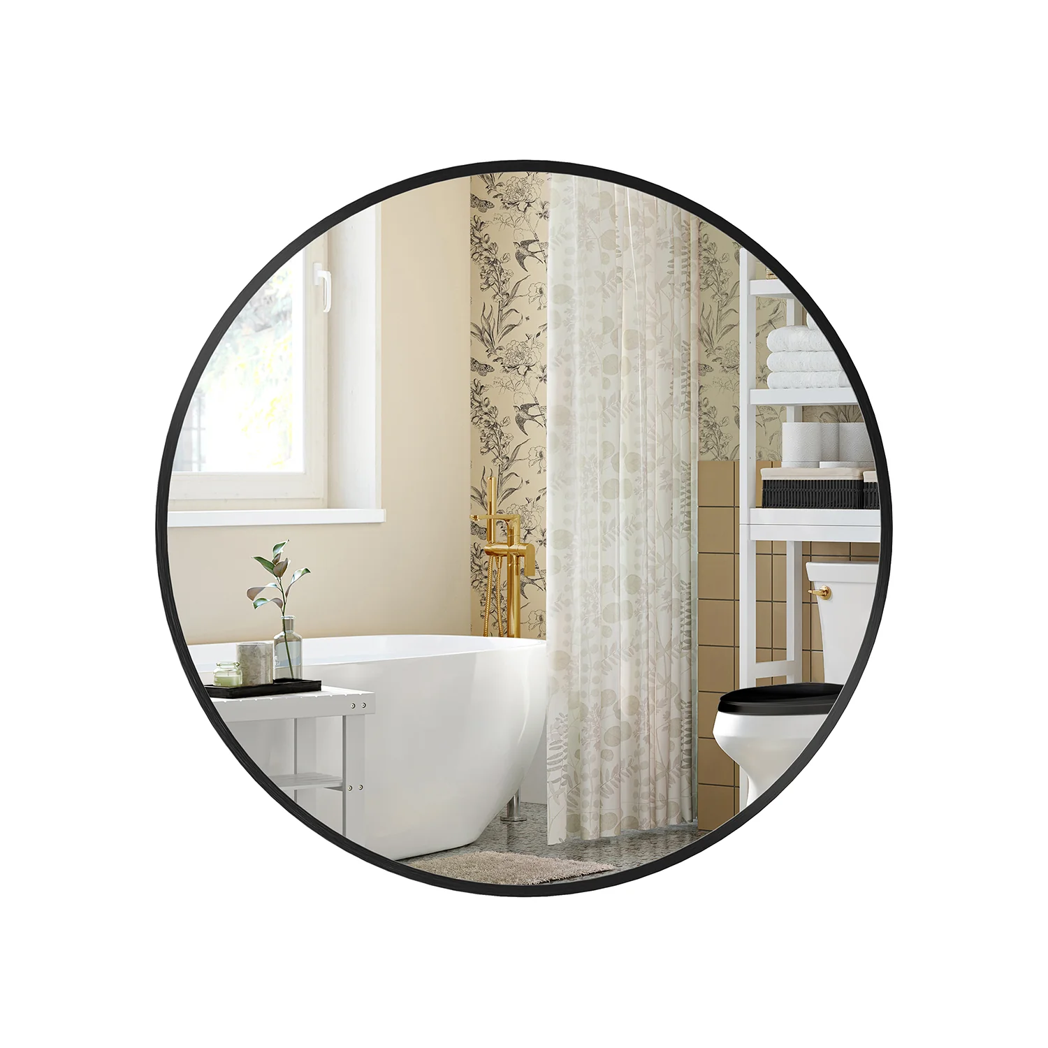 Wall-Mounted Round Bathroom Mirror - Image 3