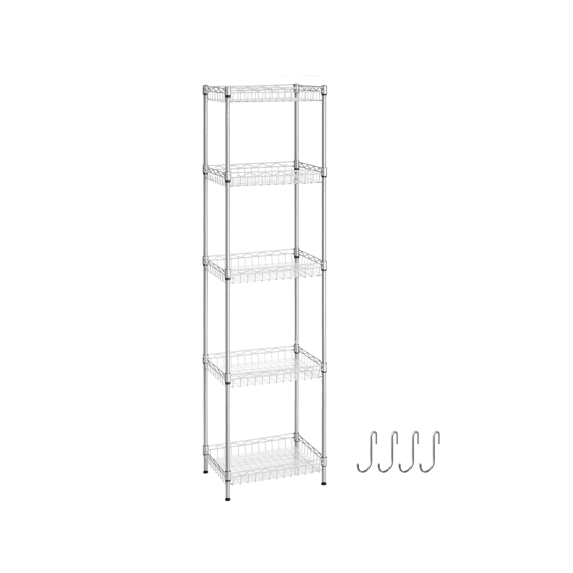 5-Tier Adjustable Metal Shelving Unit - Image 2