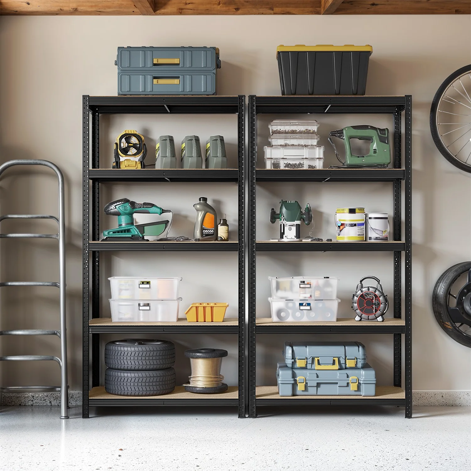 5-Tier Shelving Unit, Steel Shelving Unit for Storage, for Garage - Image 11