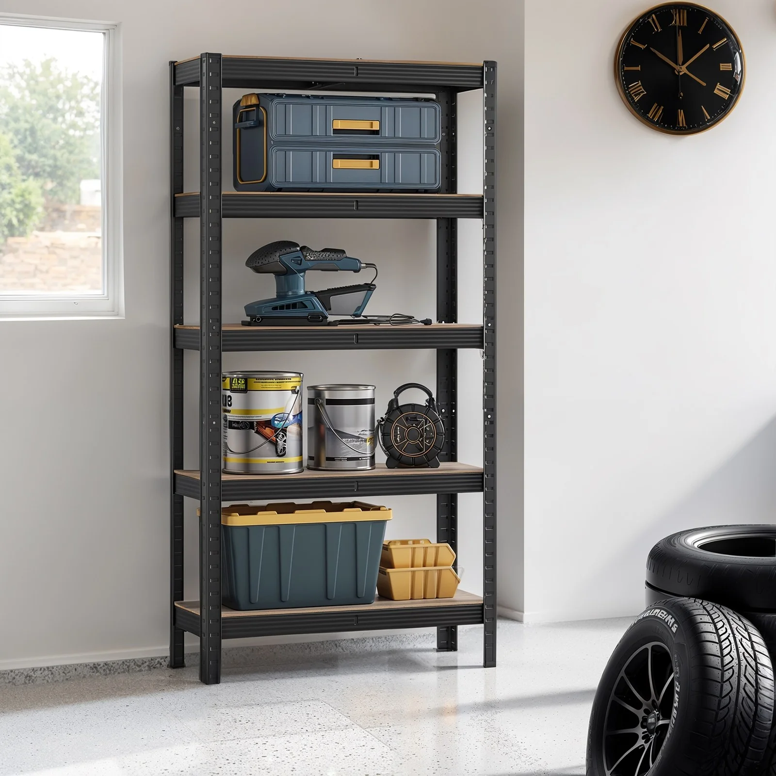 5-Tier Shelving Unit, Steel Shelving Unit for Storage, for Garage - Image 8