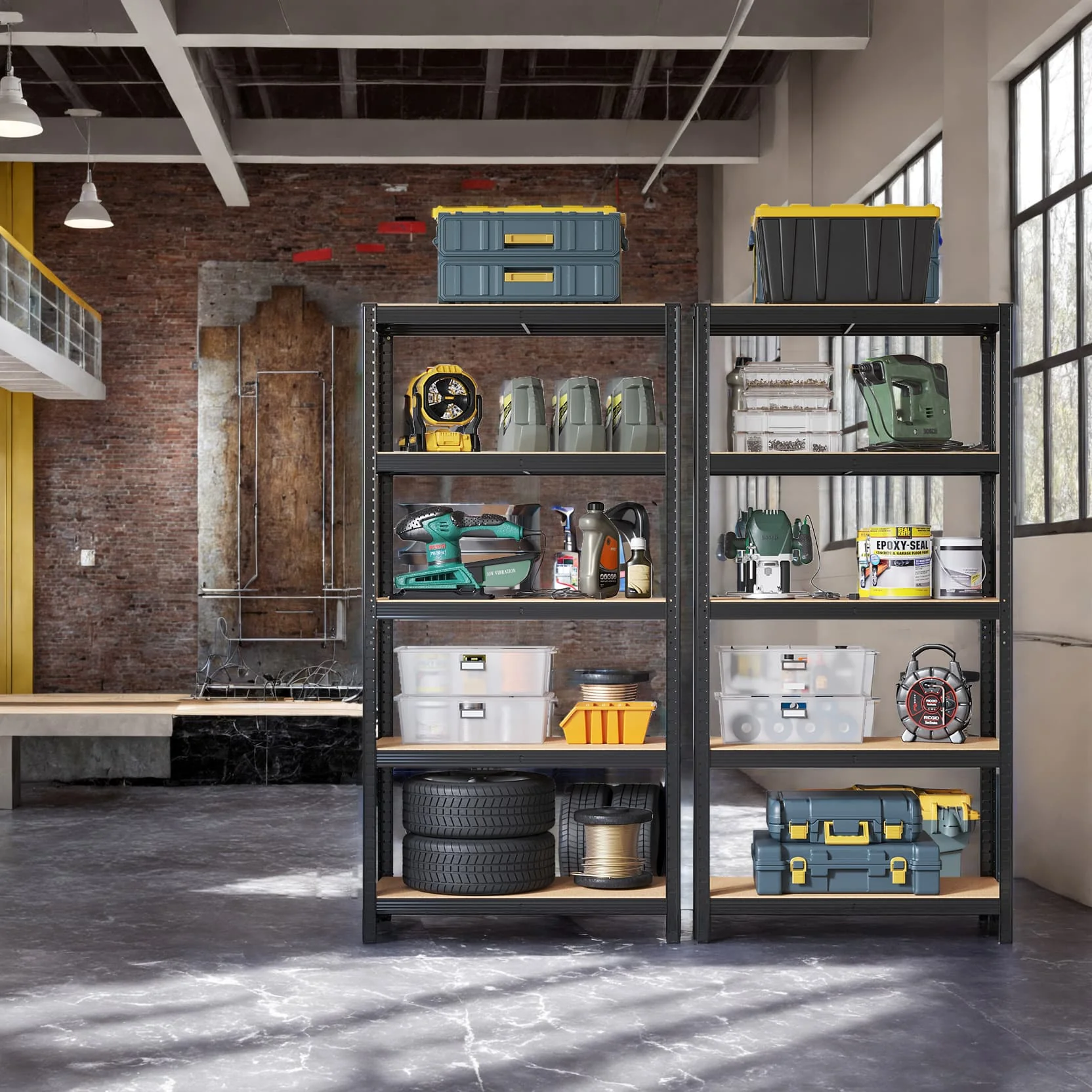 5-Tier Shelving Unit, Steel Shelving Unit for Storage, for Garage - Image 9