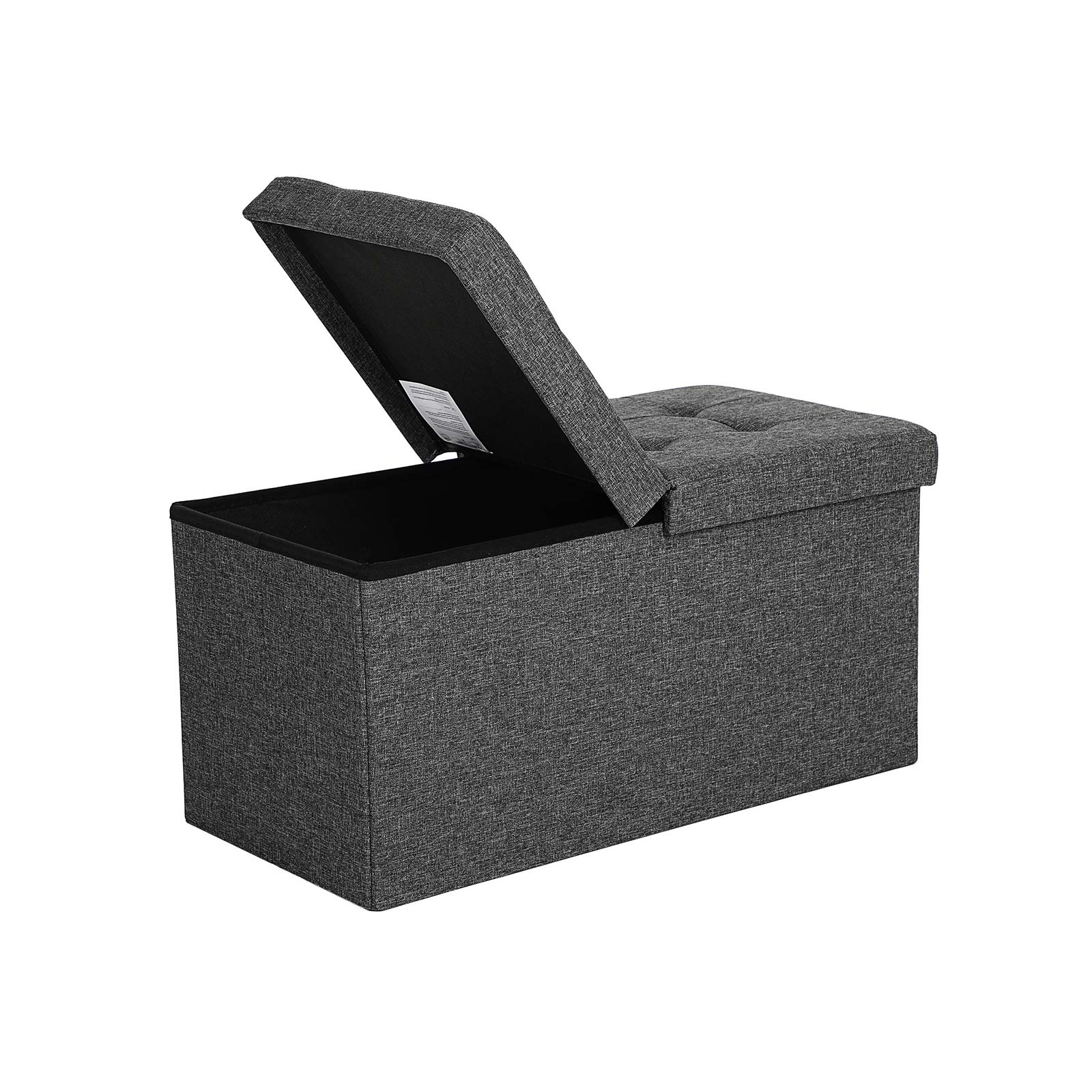 80L Linen Look Ottoman