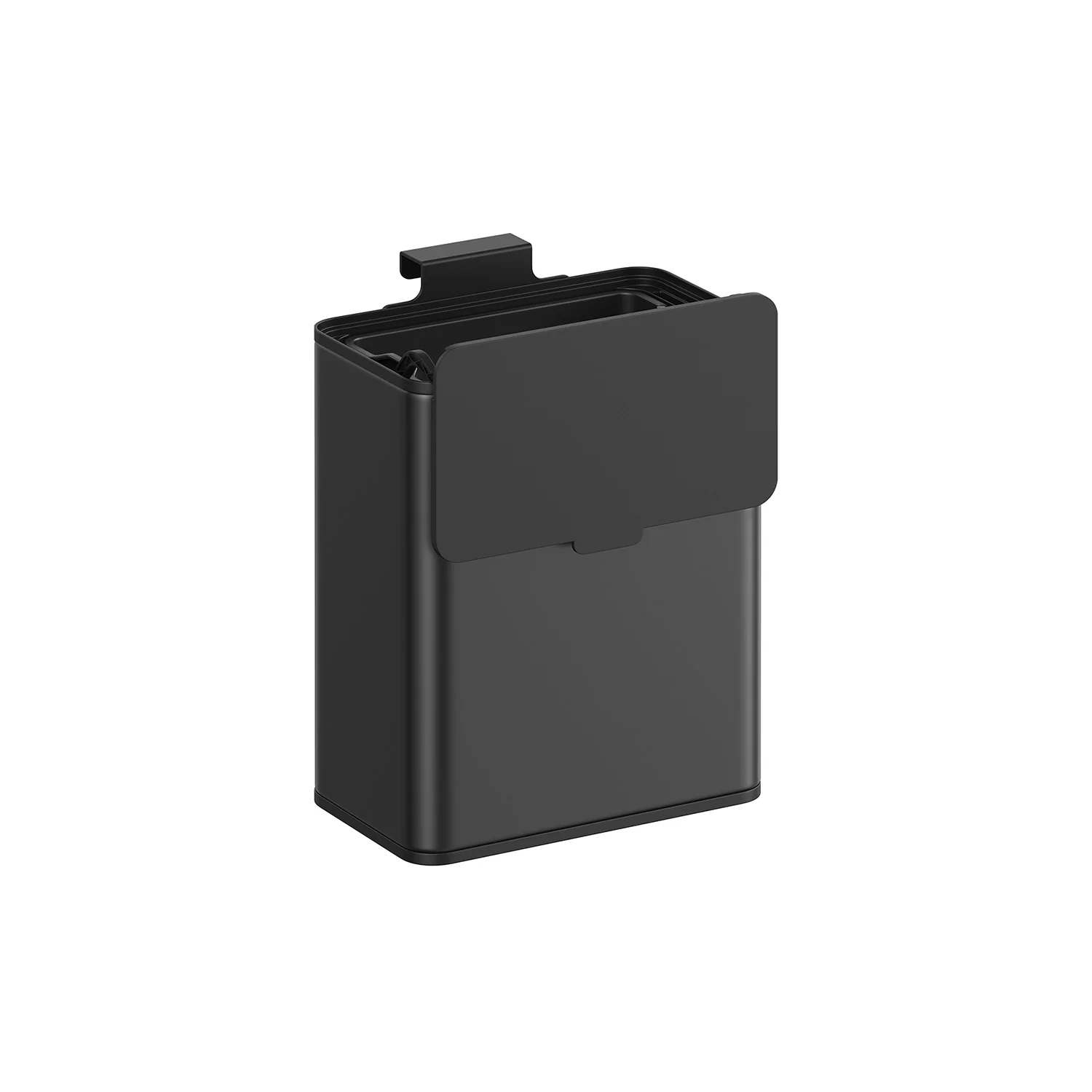 8L Hanging Kitchen Steel Bin with Lid - Image 2