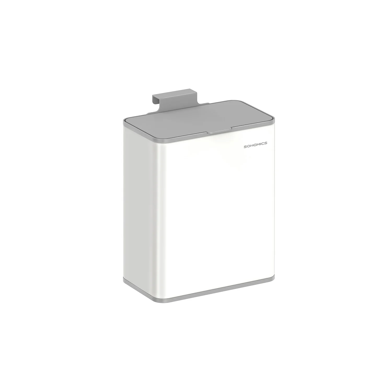 8L Hanging Kitchen Steel Bin with Lid - Image 4