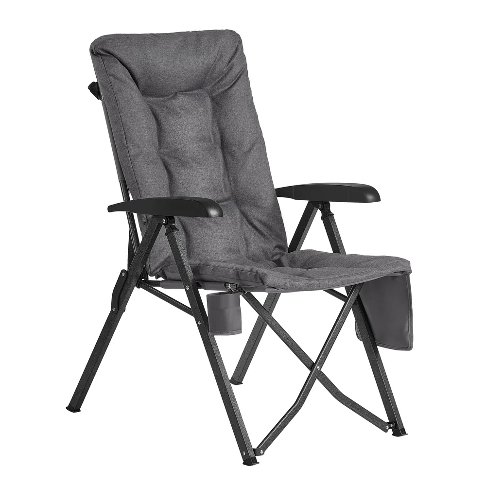 95°-150° Reclining Camping Chair with Padded Seat and Cup Holder - Image 2