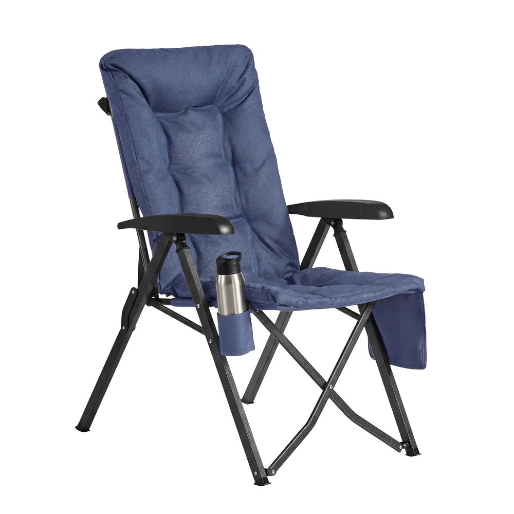 95°-150° Reclining Camping Chair with Padded Seat and Cup Holder - Image 3