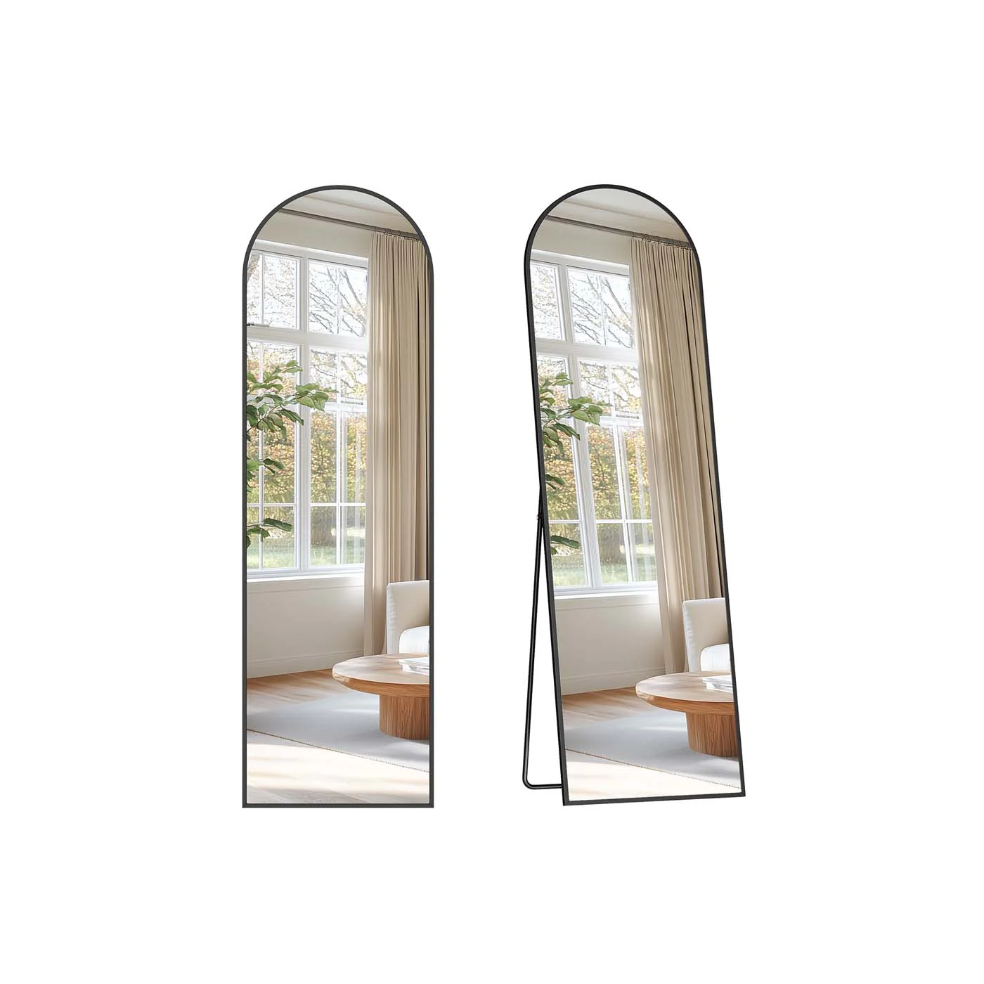 Arched Floor Mirror with Stand for Bedroom or Living Room - Image 5