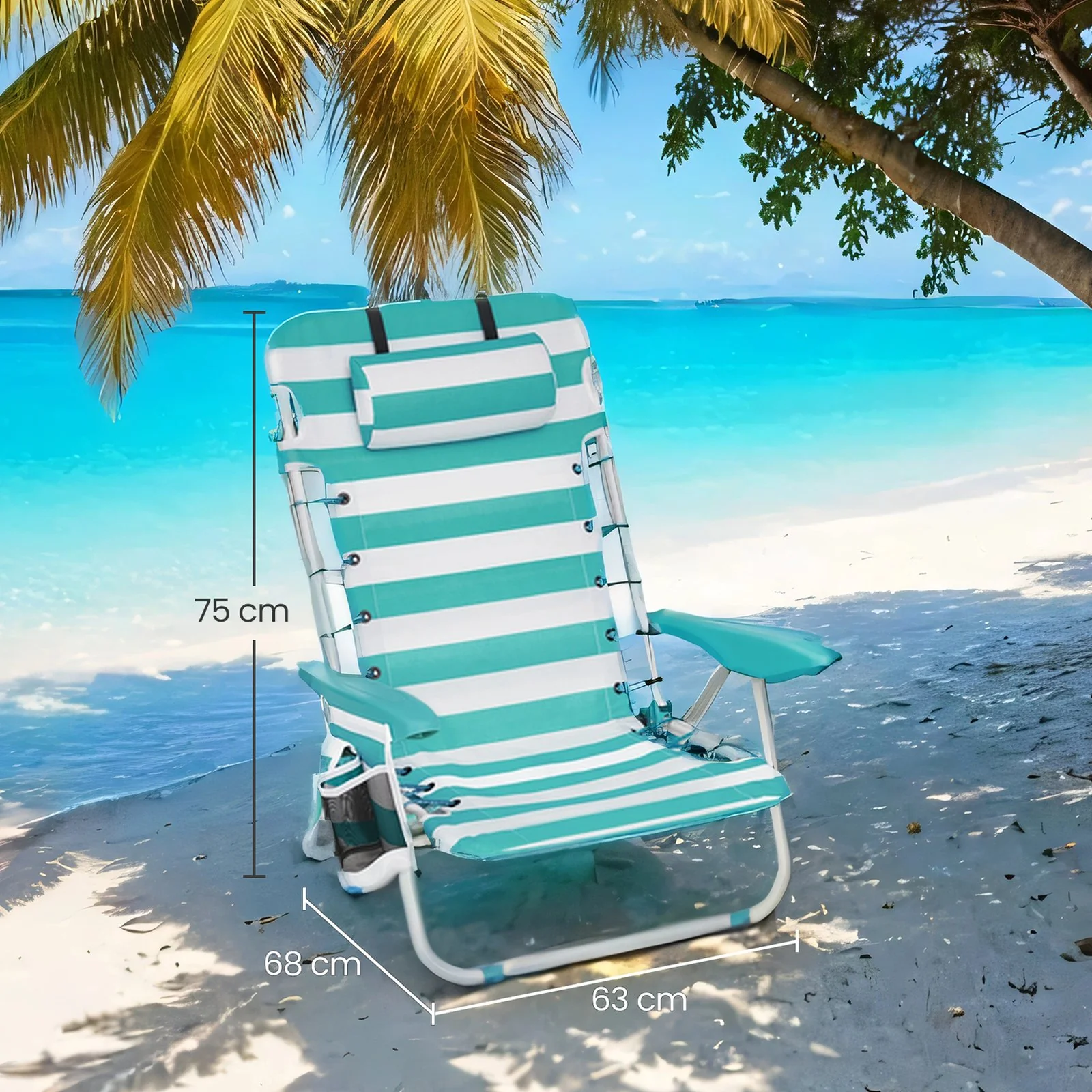 Beach Chair with Pillow - Image 2