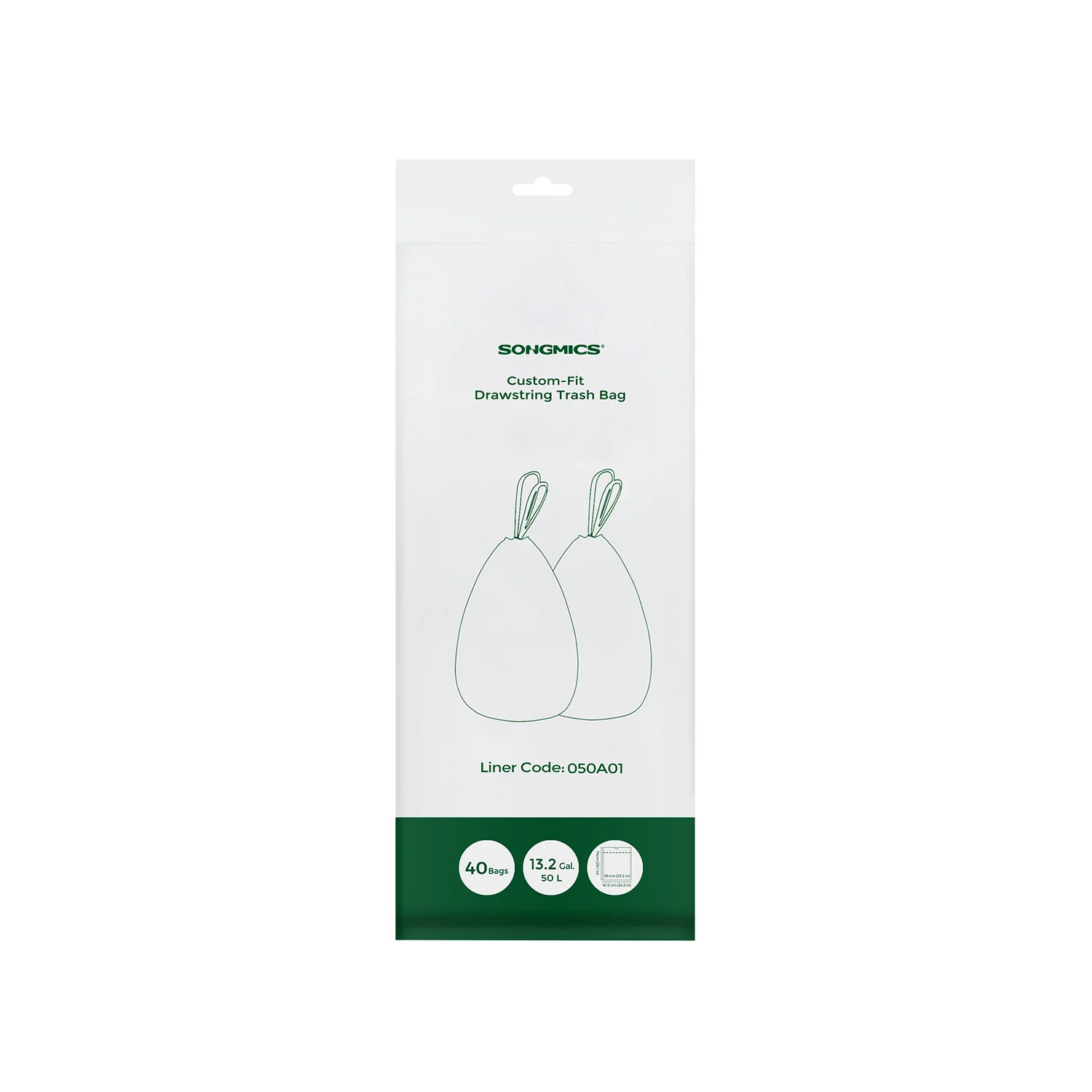 Bin Liners for 50L Kitchen Bins 40 Pieces - Image 2