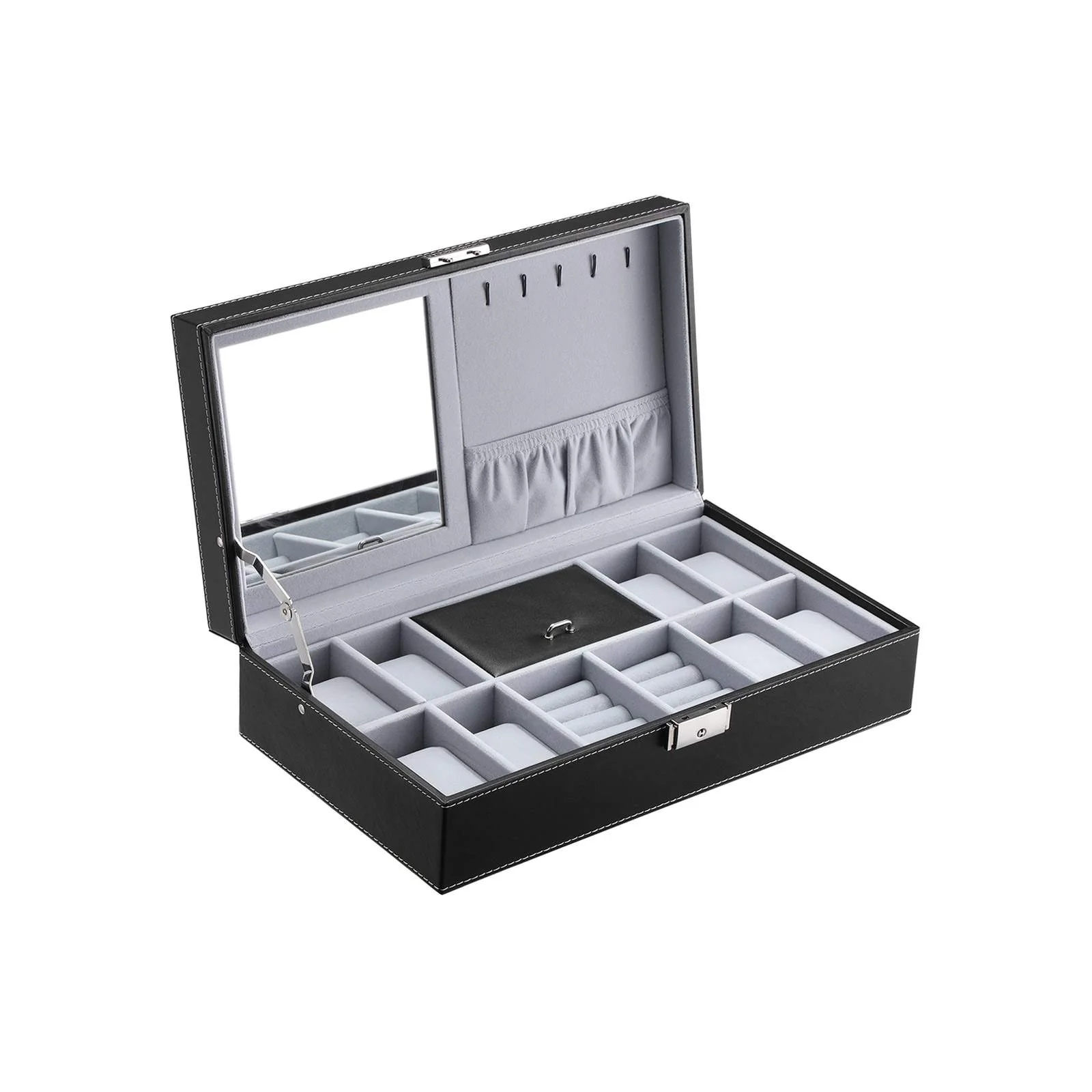 Black Lockable Watch Box