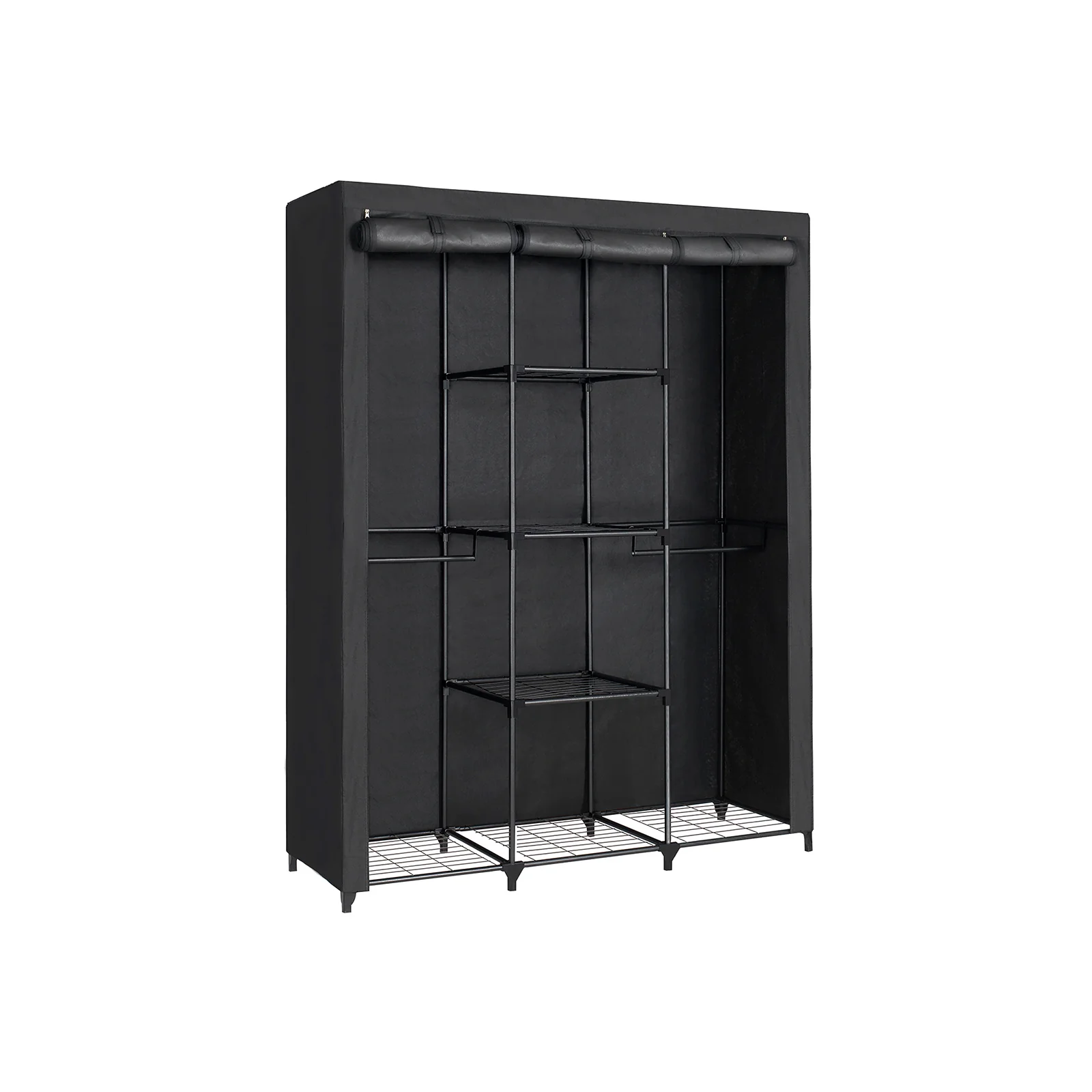 Black Portable Closet with Cover for Clothes