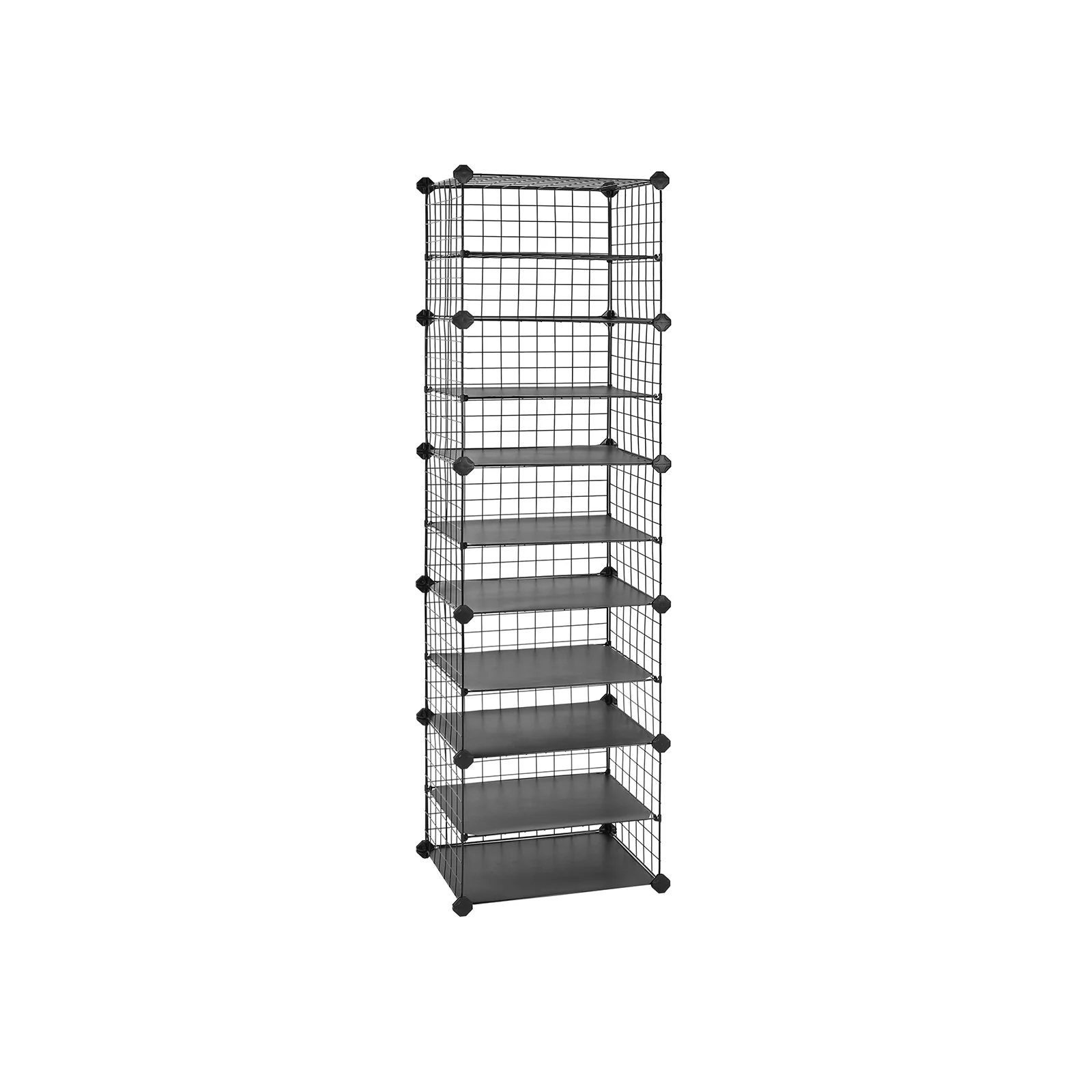 Black Shoe Storage Organizer with Metal Frame