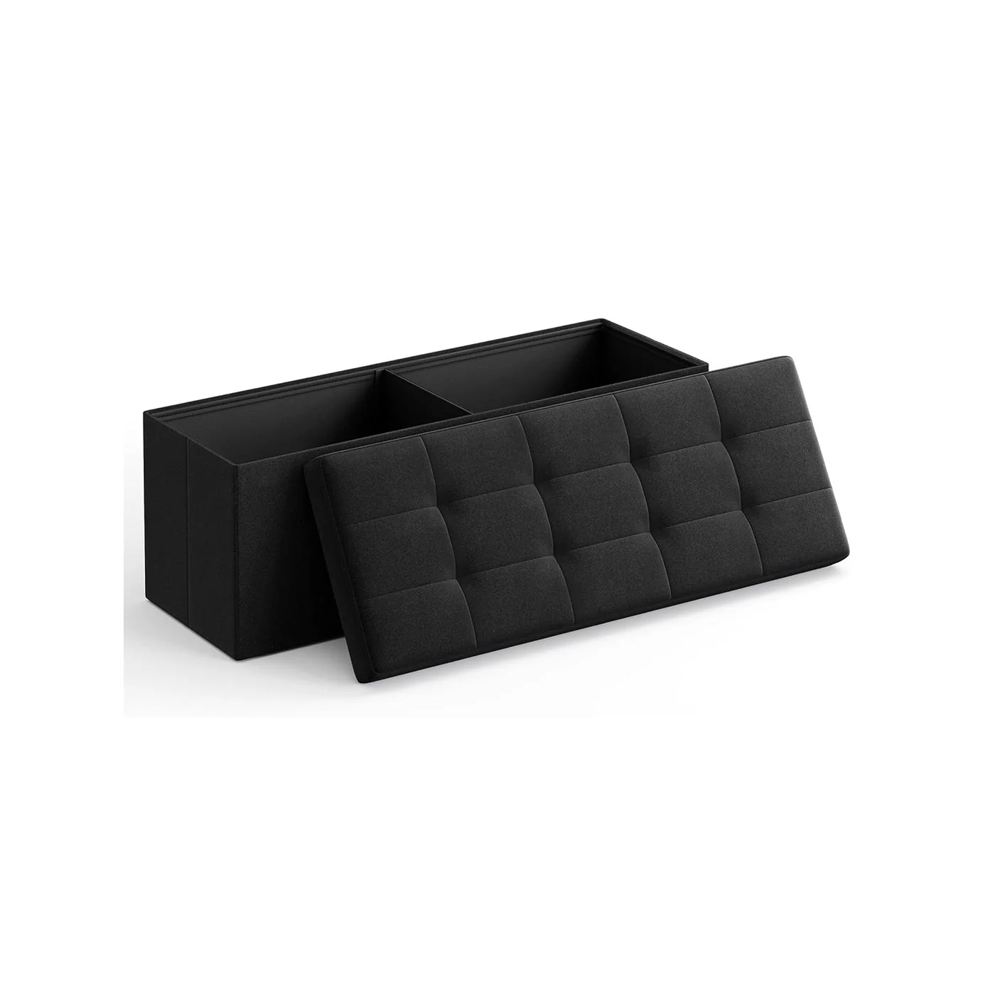Black Storage Ottoman 120L