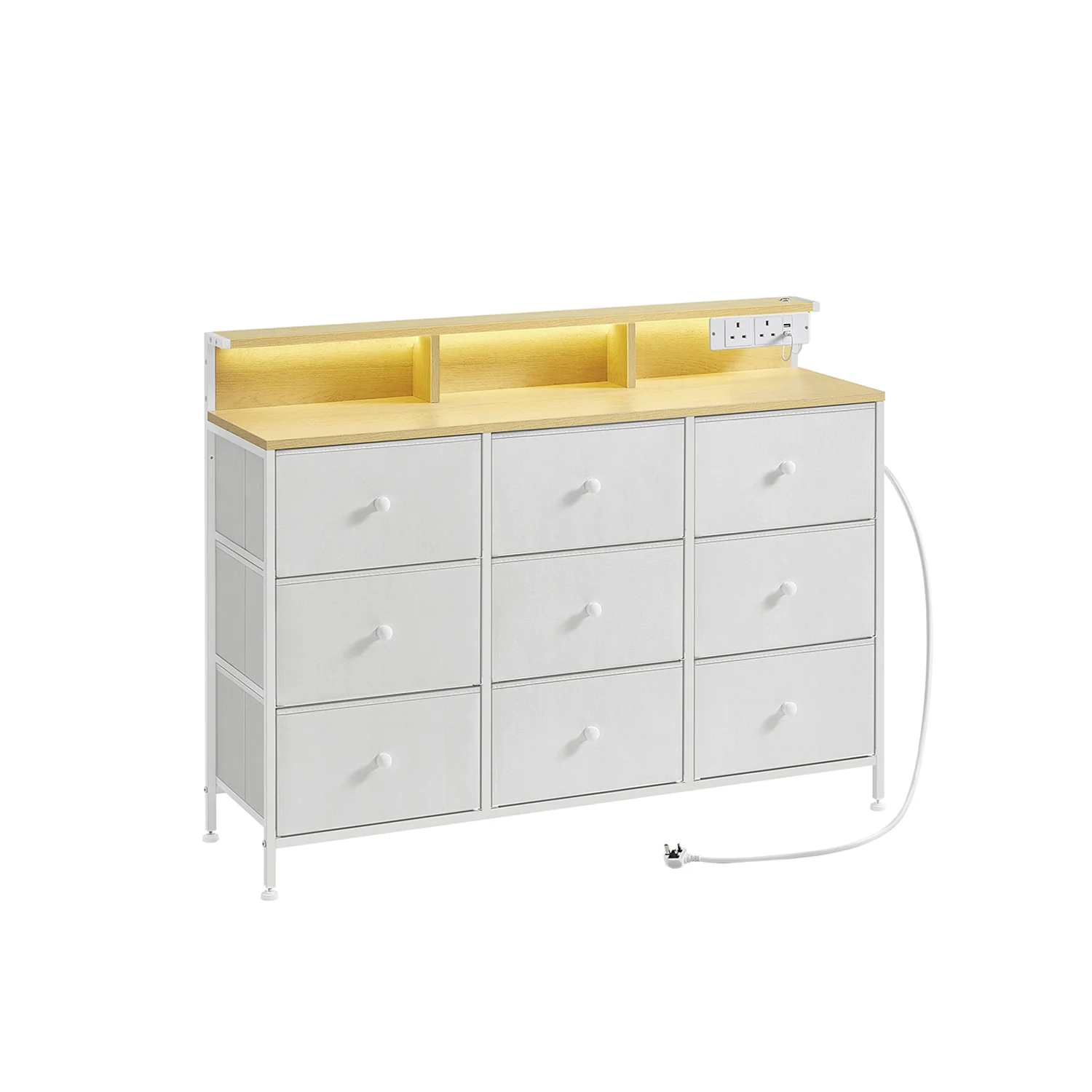 Chest of 9 Drawers with  LED Lights - Image 2