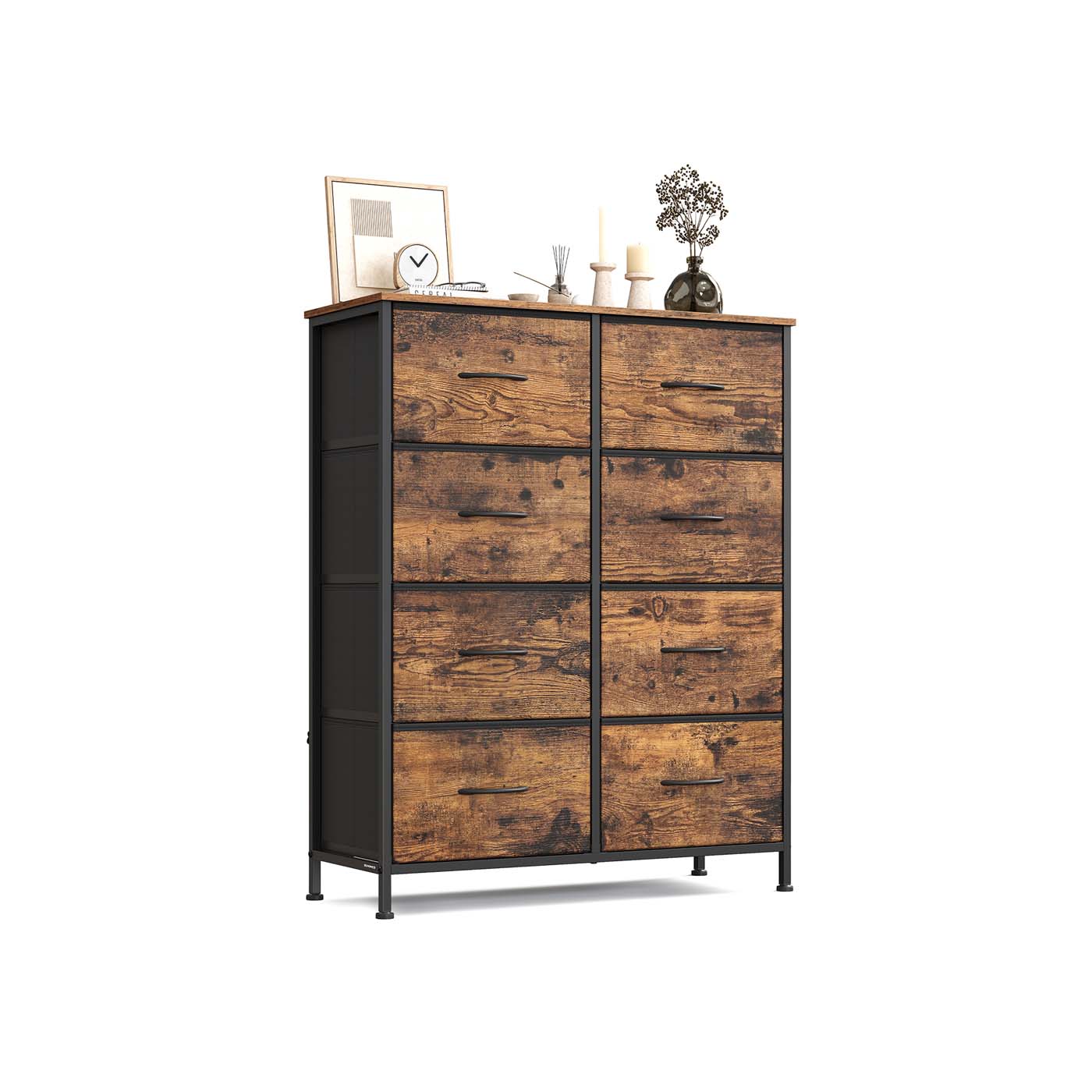 Chest of drawers with fabric drawers for versatile storage - Image 2
