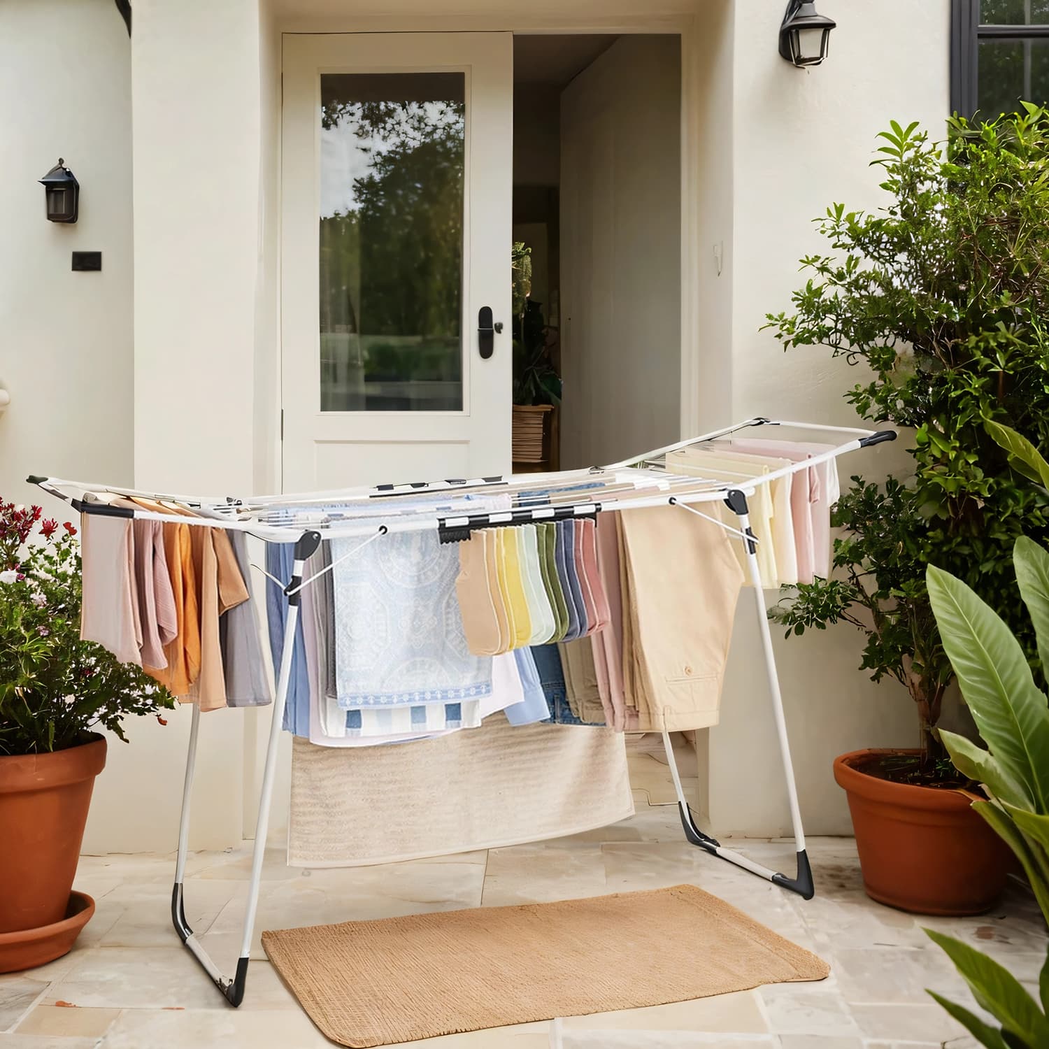 Clothes Drying Rack, Laundry Drying Rack Foldable, Space-Saving - Image 2