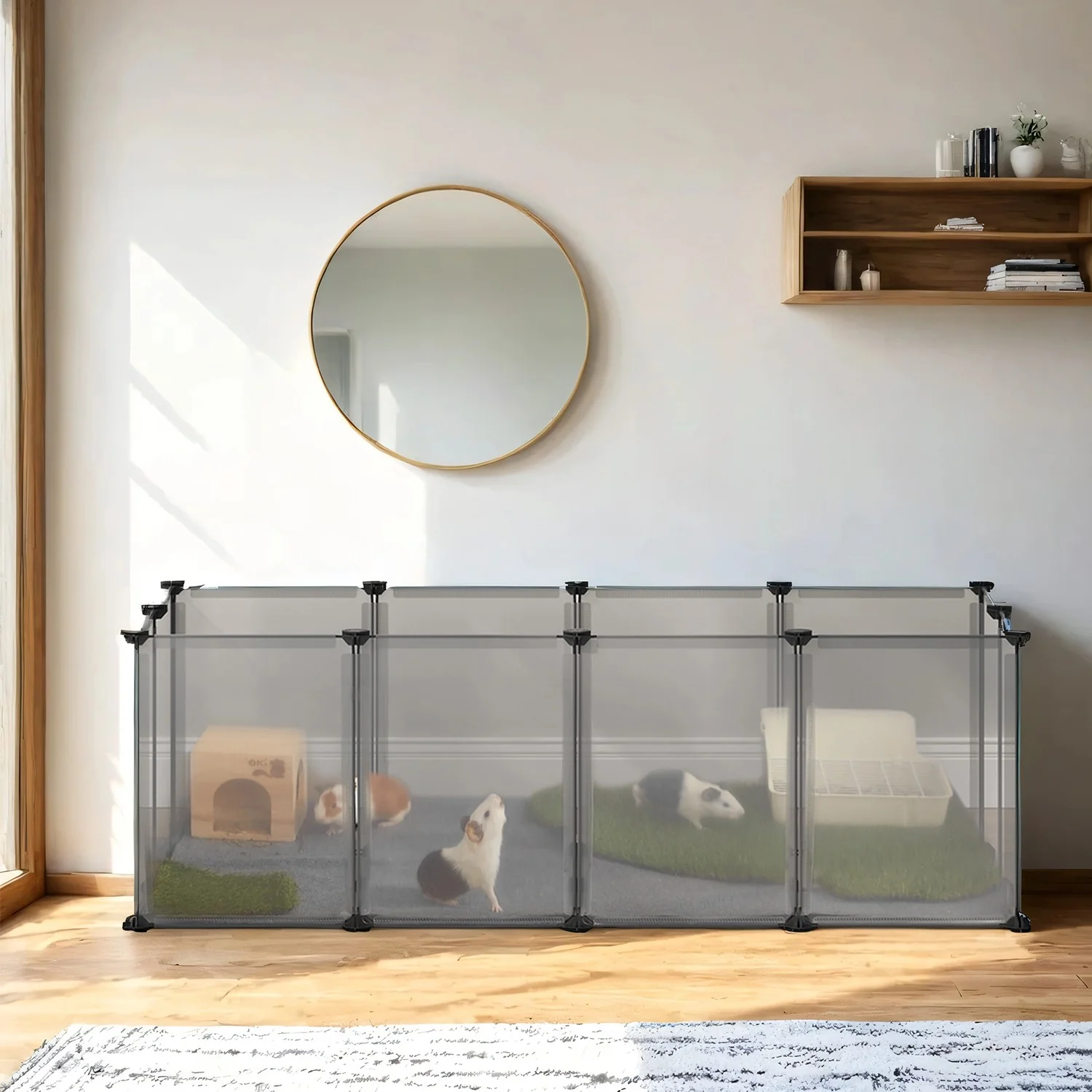 Pet Playpen, Pet Fence Indoor, Modular Animal Pen with Floor - Image 2